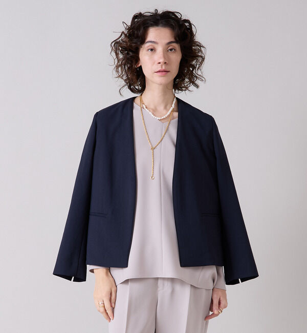 Liesse「バイカラージャケット」|その他|ネイビー