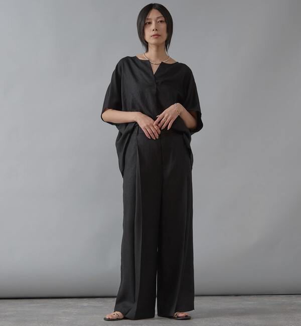 Liesse「《定番》麻調タックワイドパンツ」|その他|