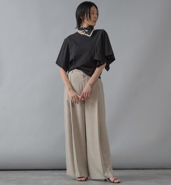 Liesse「《定番》麻調タックワイドパンツ」|その他|
