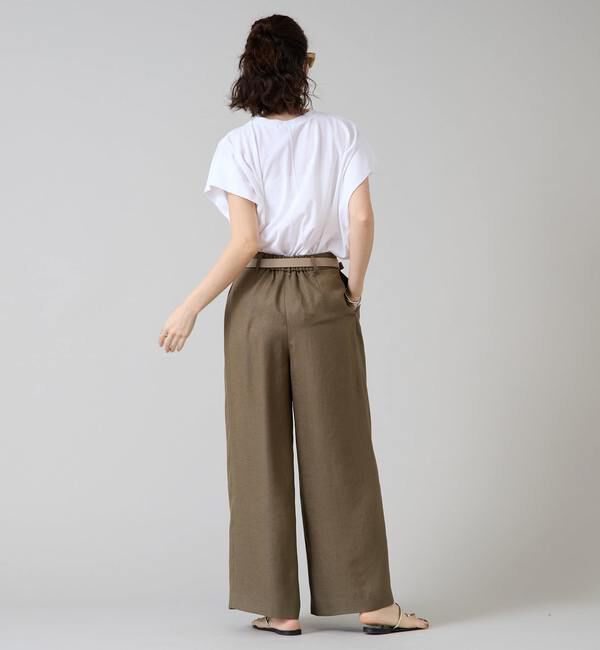 Liesse「《定番》麻調タックワイドパンツ」|その他|