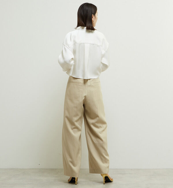 SOFFITTO「両サイド折り返しラップデザインセミワイドパンツ」|その他|