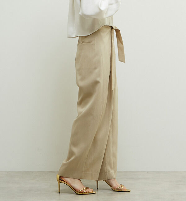 SOFFITTO「両サイド折り返しラップデザインセミワイドパンツ」|その他|