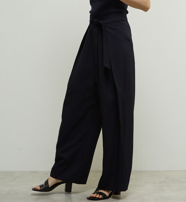 SOFFITTO「両サイド折り返しラップデザインセミワイドパンツ」|その他|