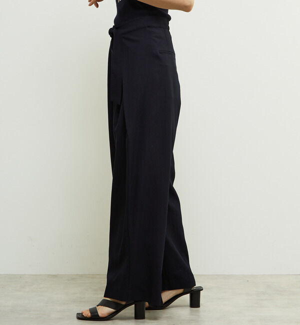 SOFFITTO「両サイド折り返しラップデザインセミワイドパンツ」|その他|