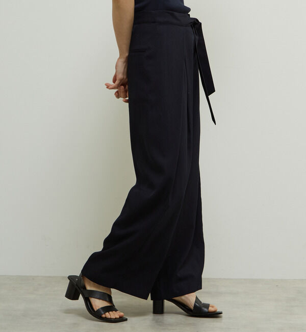 SOFFITTO「両サイド折り返しラップデザインセミワイドパンツ」|その他|