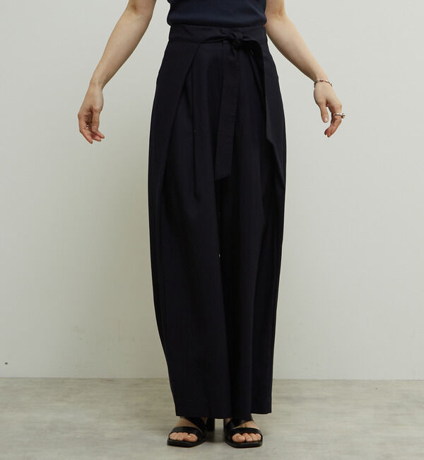 SOFFITTO「両サイド折り返しラップデザインセミワイドパンツ」|その他|