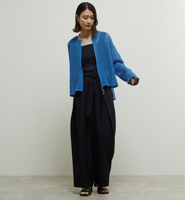 SOFFITTO「両サイド折り返しラップデザインセミワイドパンツ」|その他|