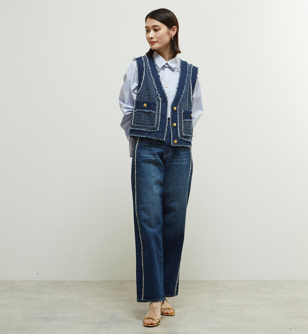 Soffitto「サイド切り替えデニムパンツ」|デニム|