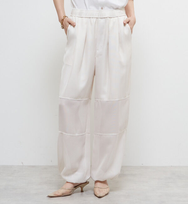 Soffitto「ローウエストシアーカーゴパンツ」|カーゴ|オフホワイト