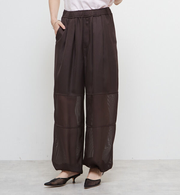 Soffitto「ローウエストシアーカーゴパンツ」|カーゴ|ブラウン