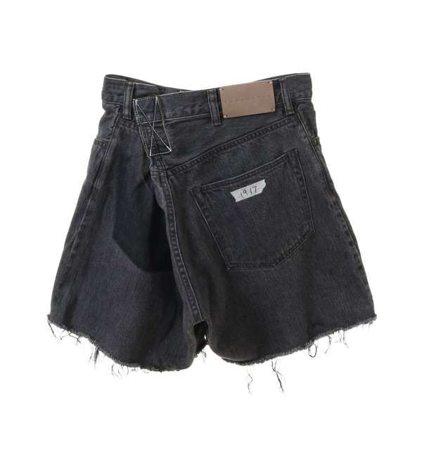 A_「【KURO/クロ】UNINTENTIONAL CROSSED DENIM SHORTS　」|デニム|