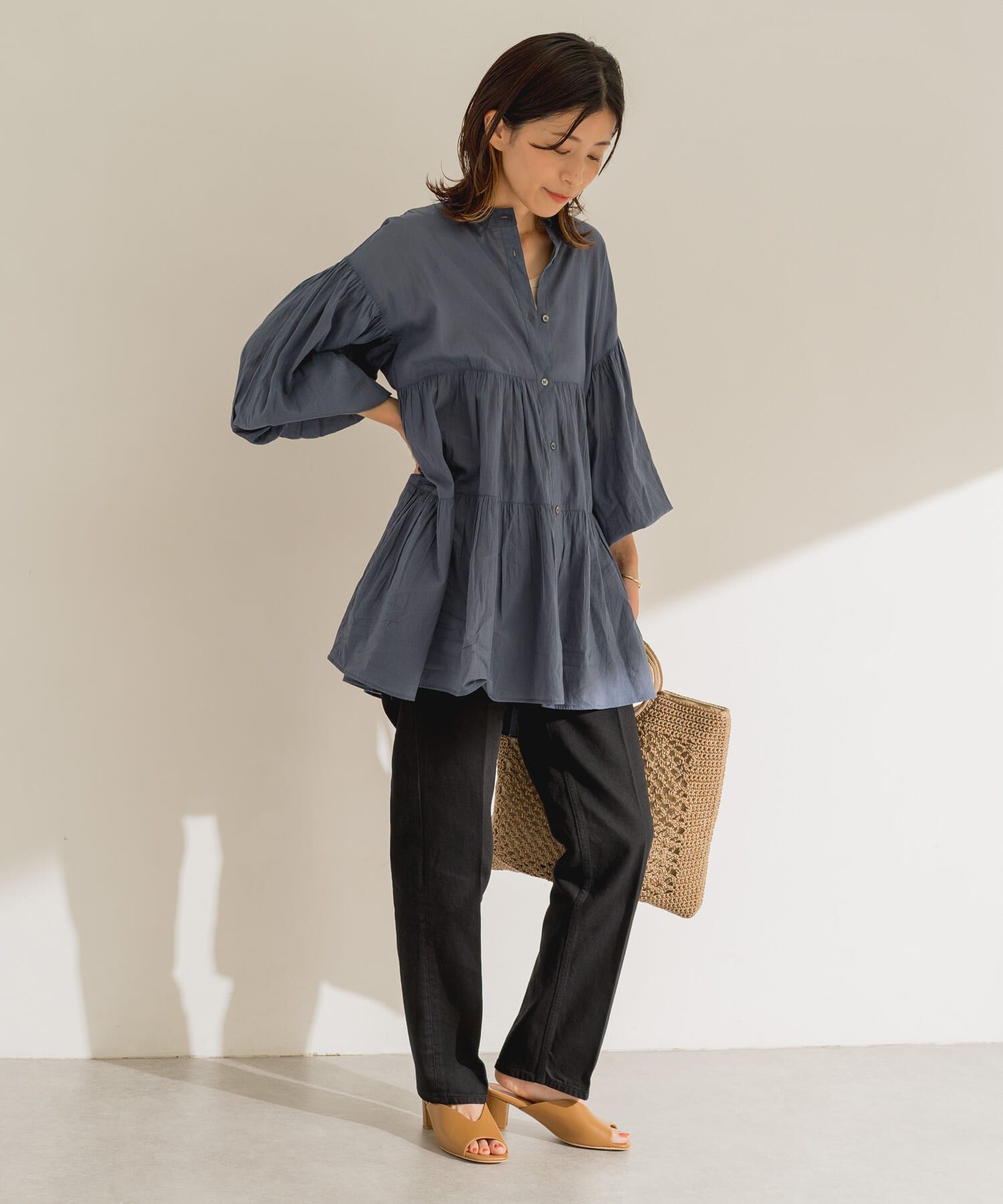 URBAN RESEARCH DOORS「ハイライズデニムパンツ」|デニム|