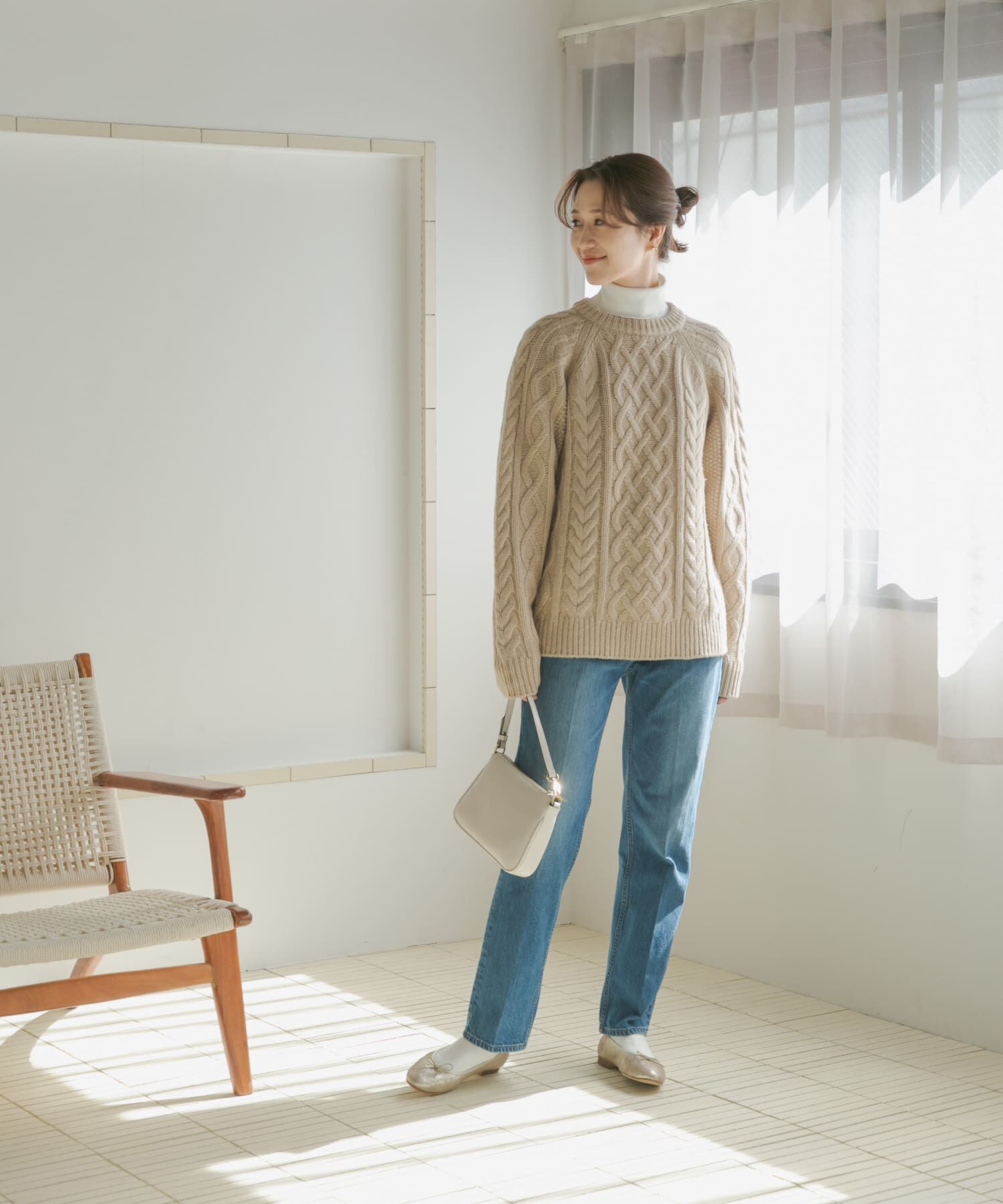 URBAN RESEARCH DOORS「ハイライズデニムパンツ」|デニム|