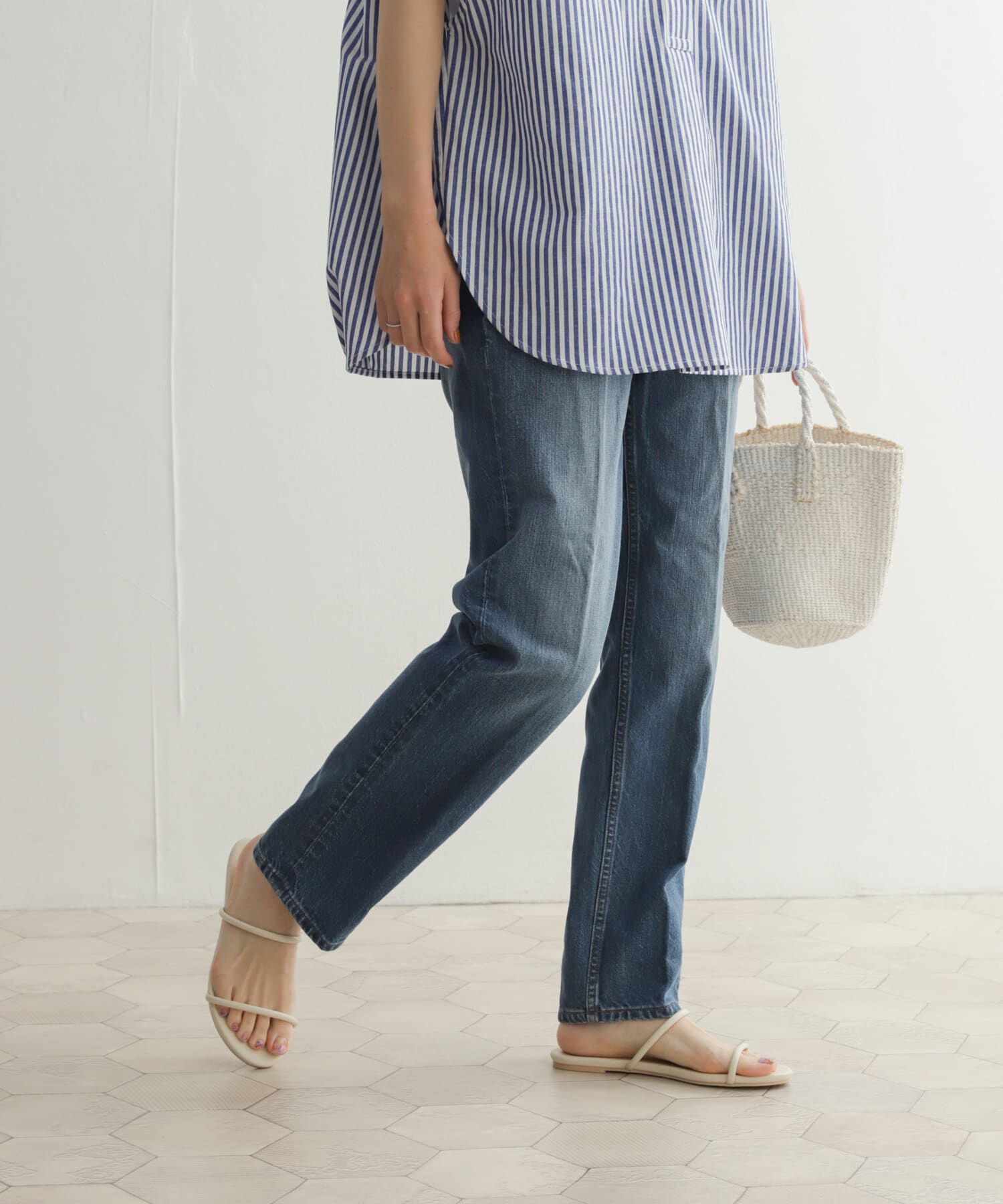 URBAN RESEARCH DOORS「ハイライズデニムパンツ」|デニム|