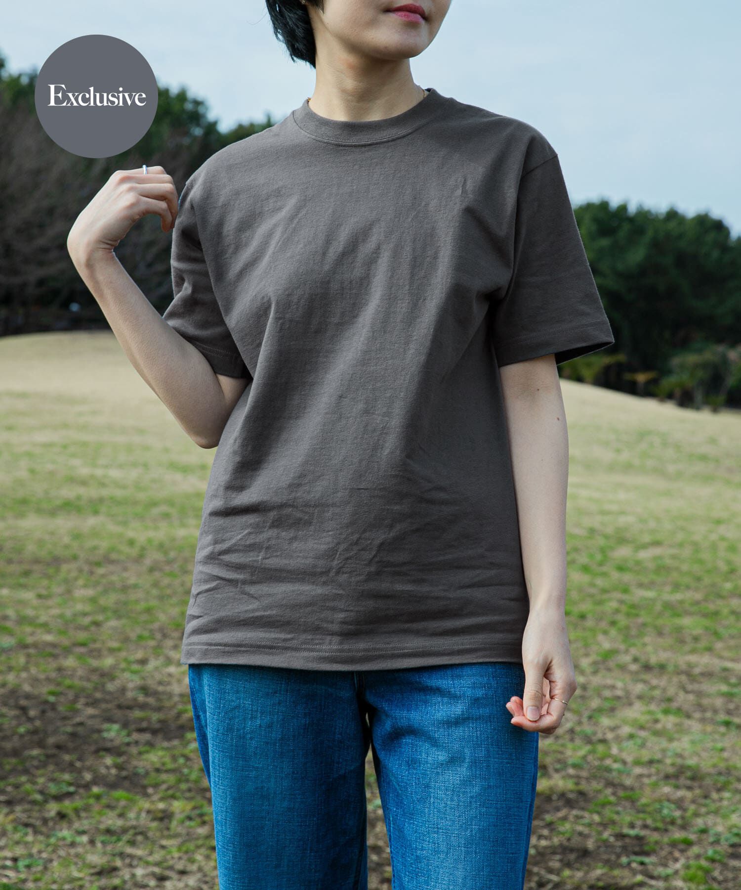 URBAN RESEARCH DOORS「『別注』Hanes&times;DOORS　BEEFY-T DOORS FIT Short-Sleeve」|Tシャツ・カットソー|ダークグレー