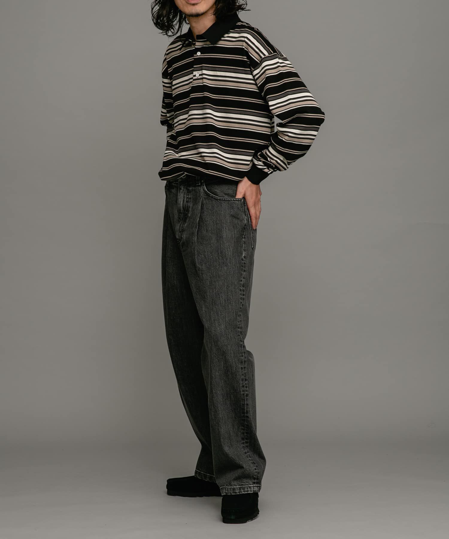 Sonny Label 「タックワイドデニムパンツ」|デニム|