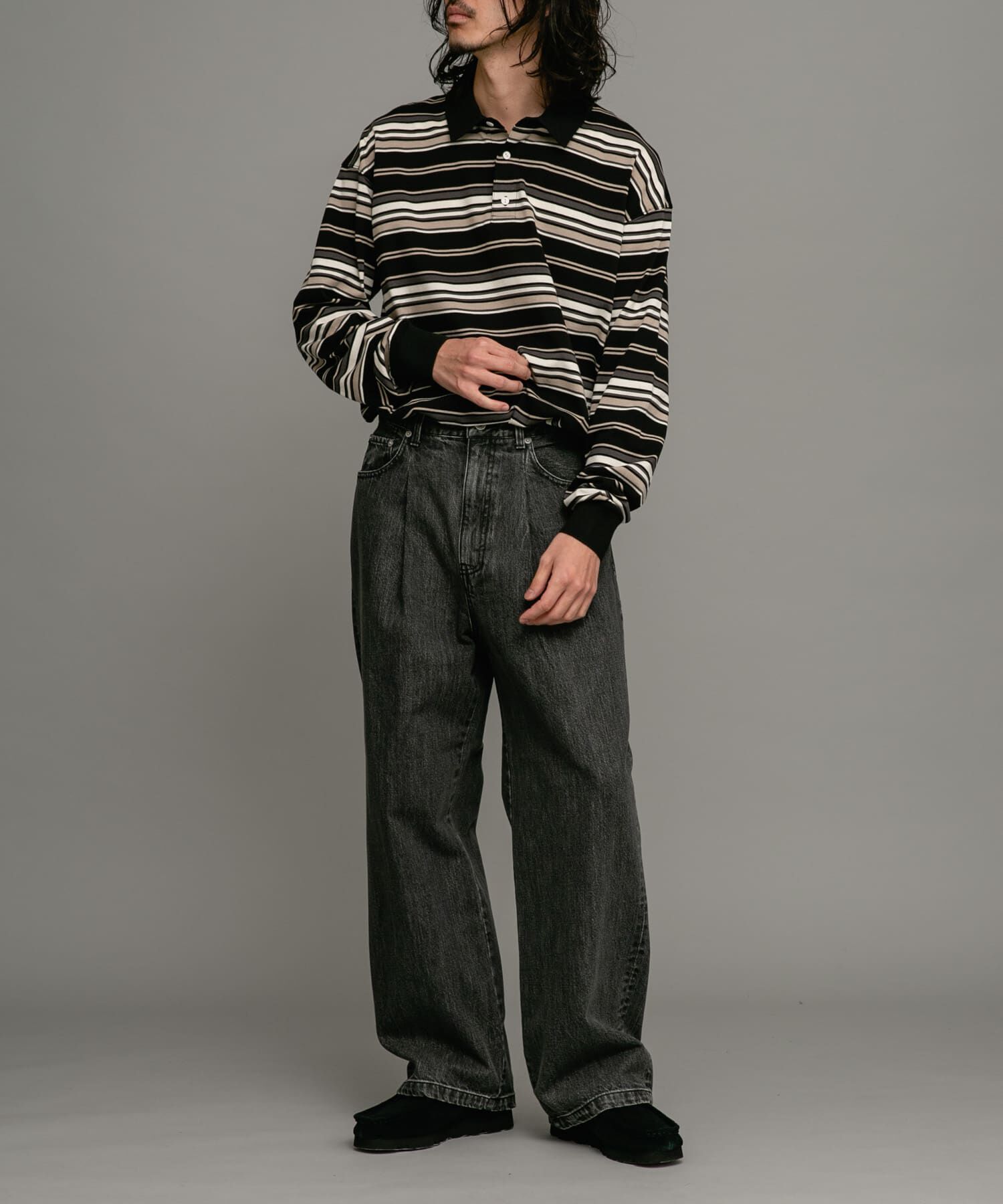 Sonny Label 「タックワイドデニムパンツ」|デニム|