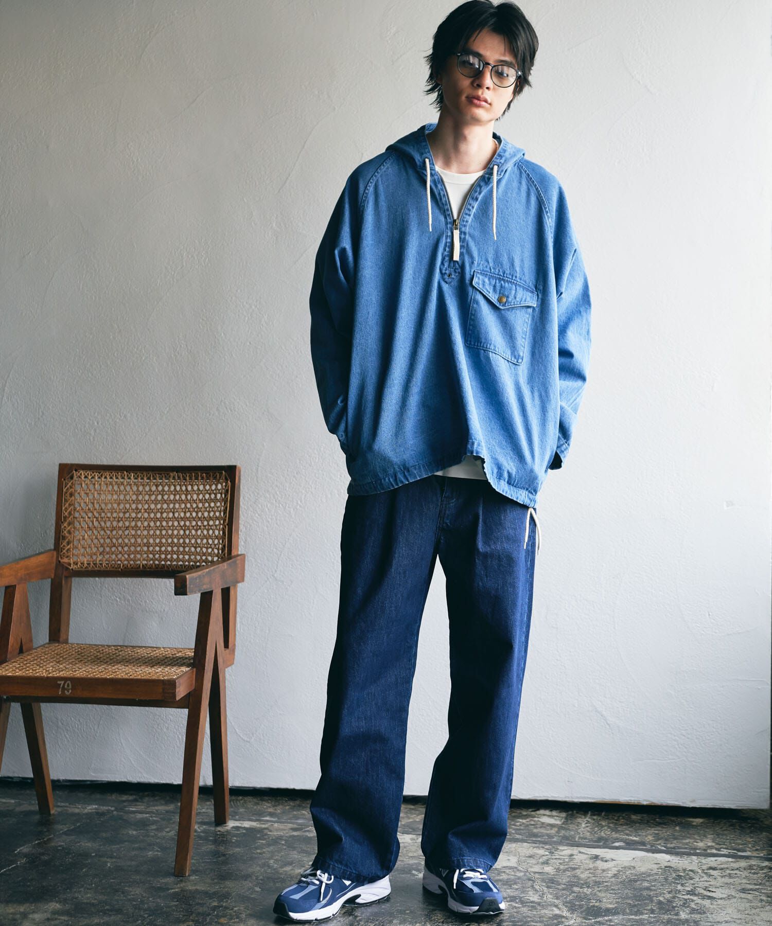 Sonny Label 「タックワイドデニムパンツ」|デニム|