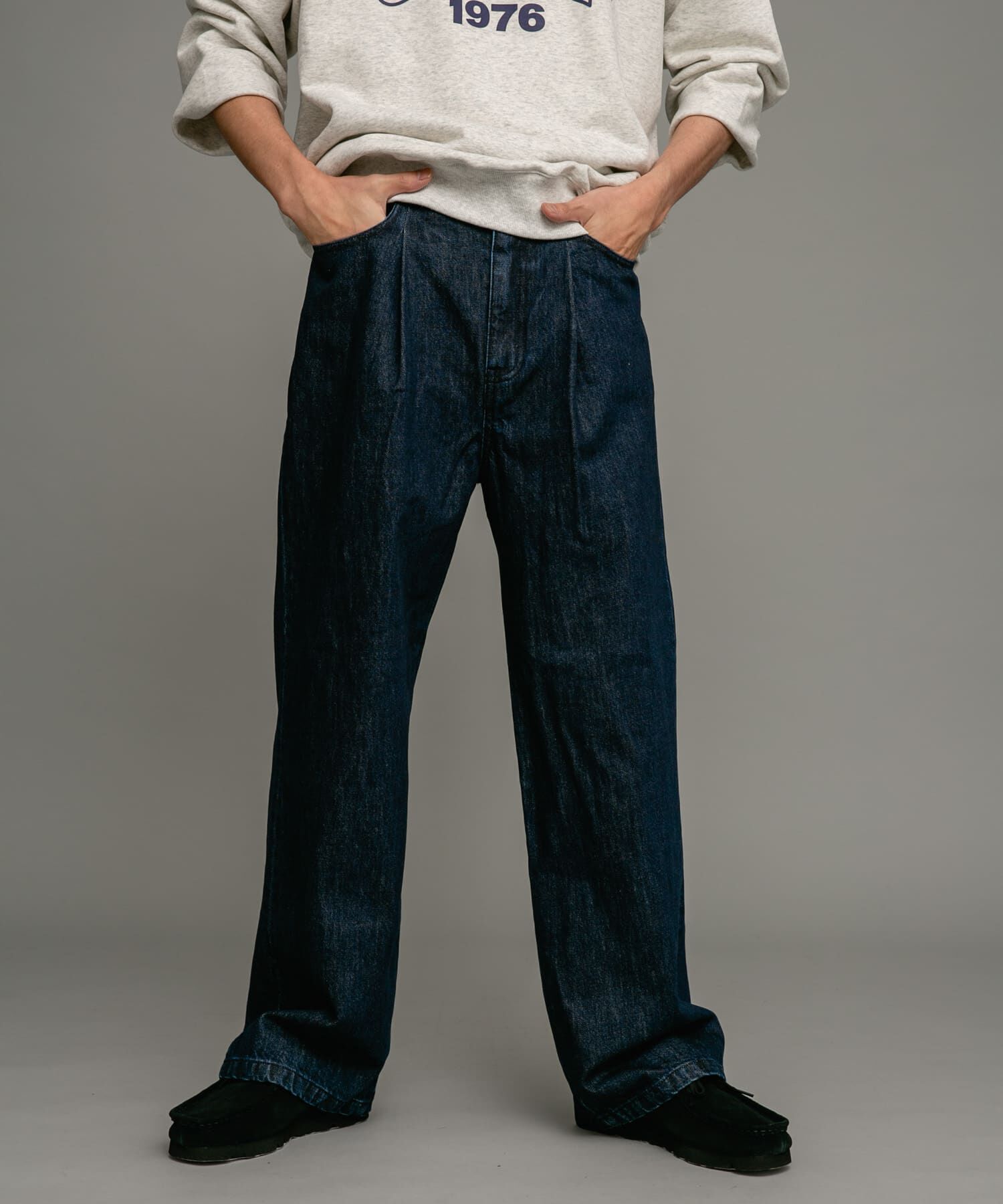 Sonny Label 「タックワイドデニムパンツ」|デニム|