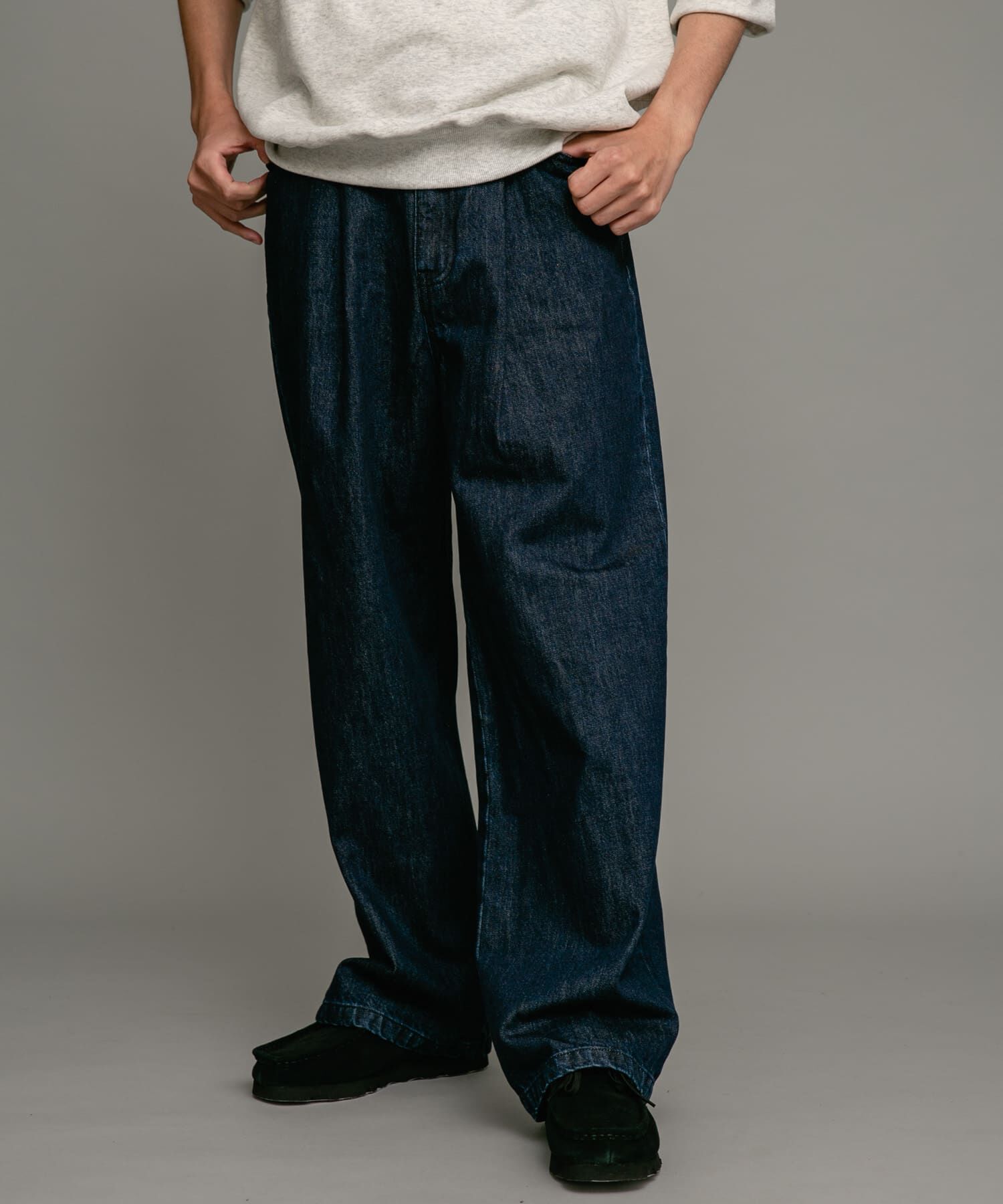 Sonny Label 「タックワイドデニムパンツ」|デニム|