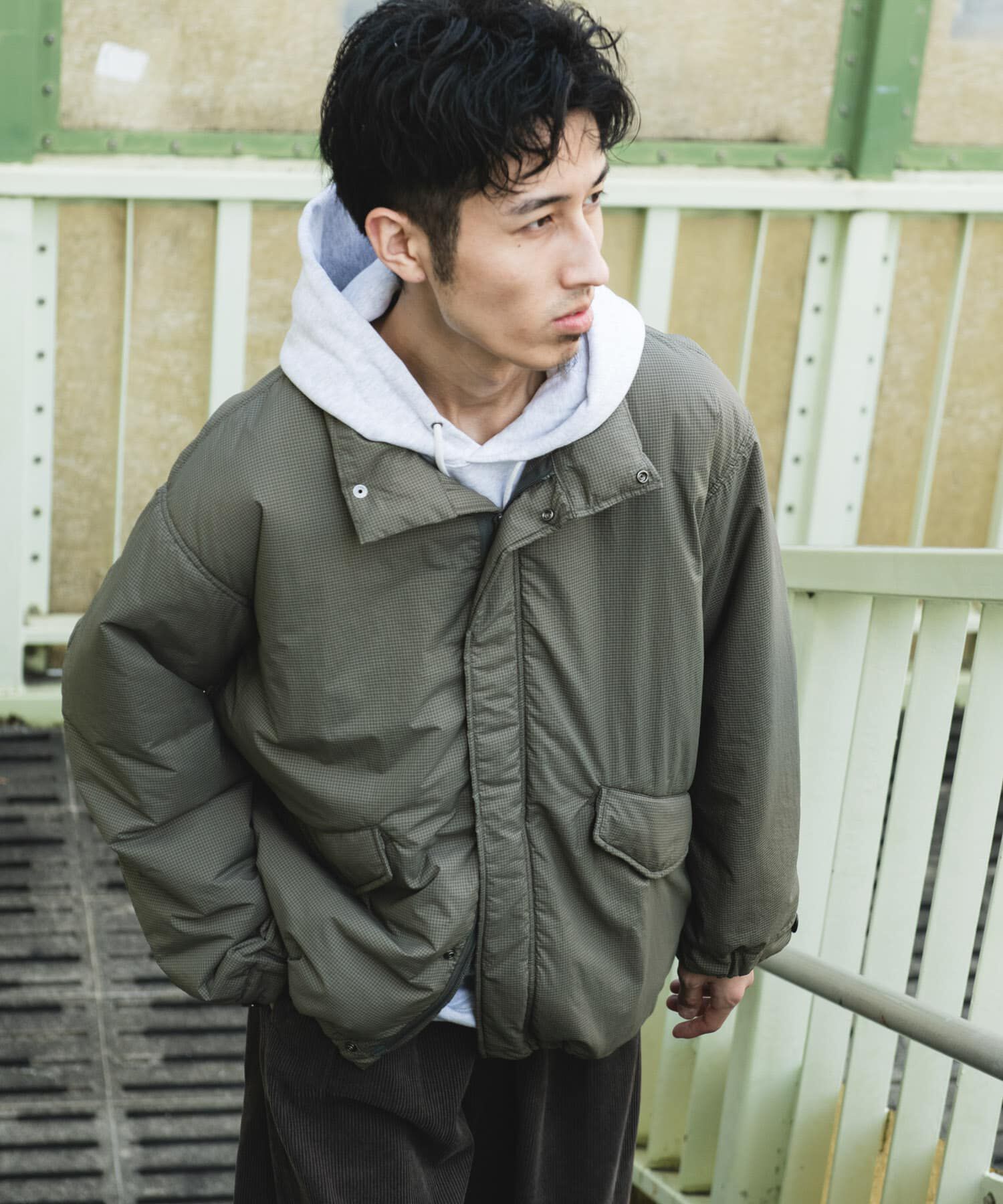 URBAN RESEARCH DOORS「中綿ショートモッズコート」|ミリタリー・モッズコート|