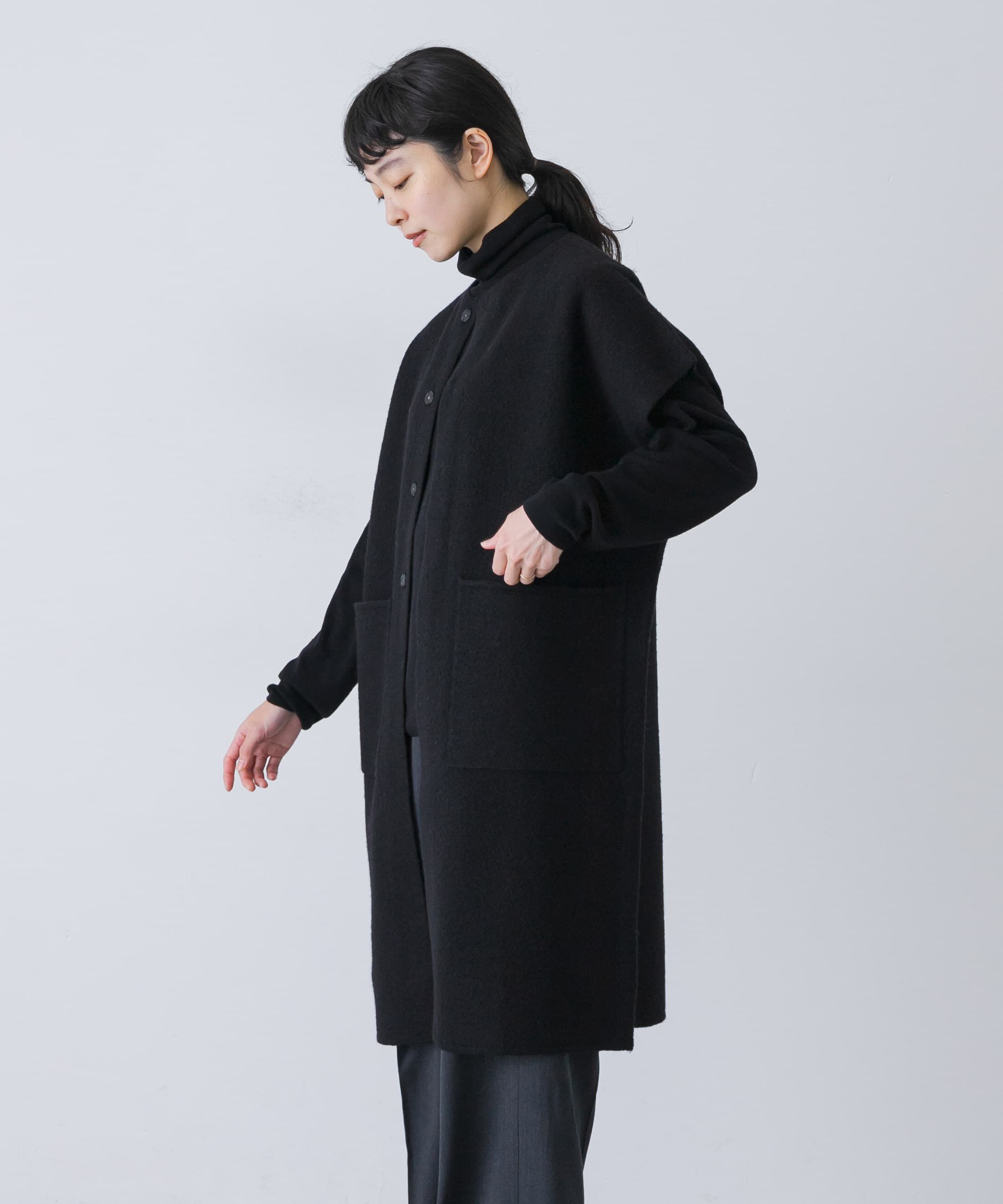 かぐれ「圧縮ウールフレンチロングジレ」|ベスト・ジレ|