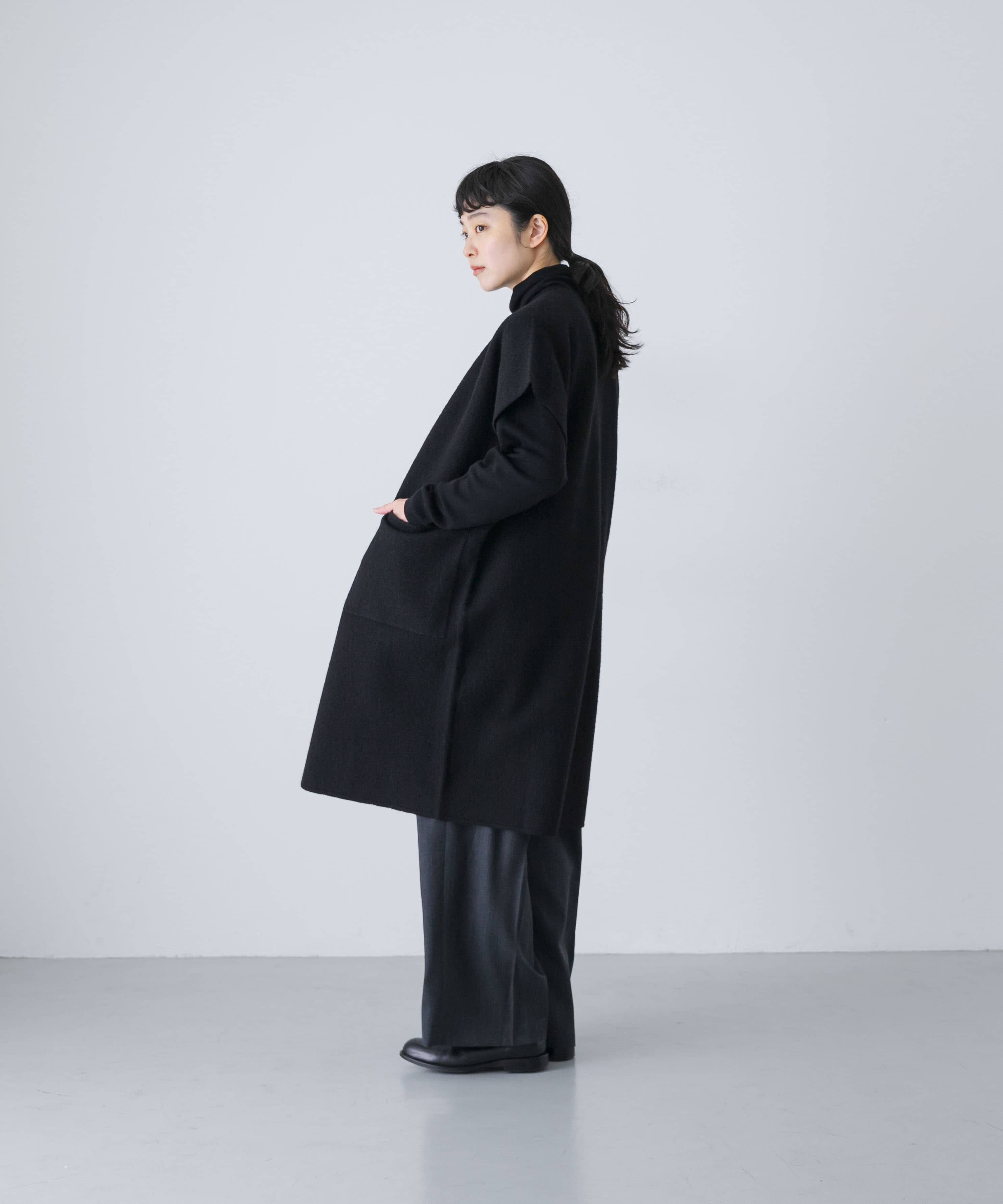 かぐれ「圧縮ウールフレンチロングジレ」|ベスト・ジレ|