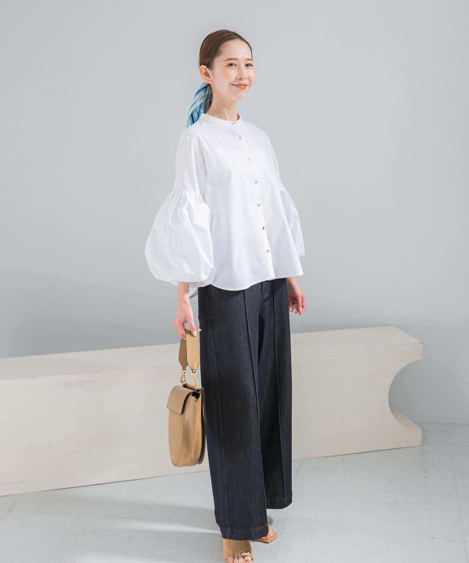 URBAN RESEARCH ROSSO「ボリュームスリーブシャツブラウス」|シャツ・ブラウス|