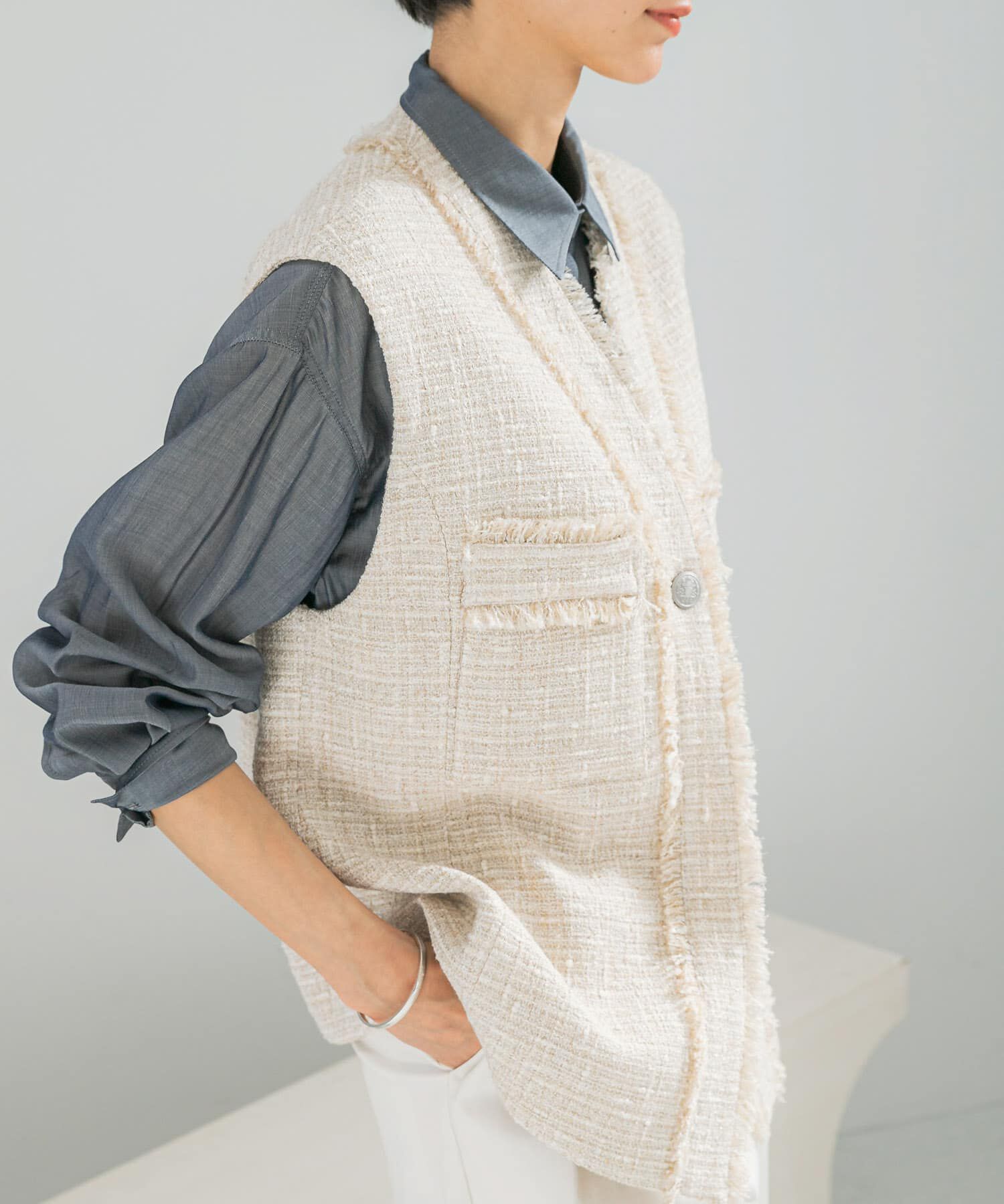 URBAN RESEARCH ROSSO「ツイードオーバージレ」|ベスト・ジレ|