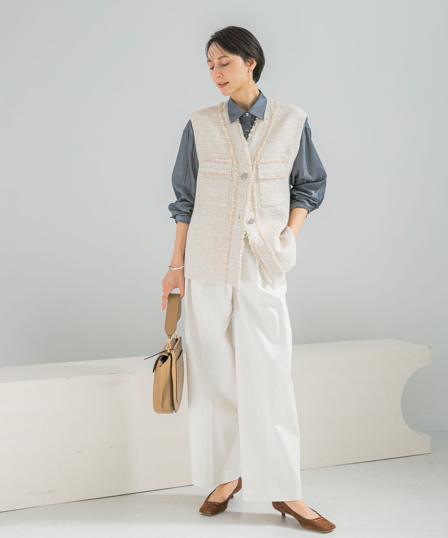 URBAN RESEARCH ROSSO「ツイードオーバージレ」|ベスト・ジレ|