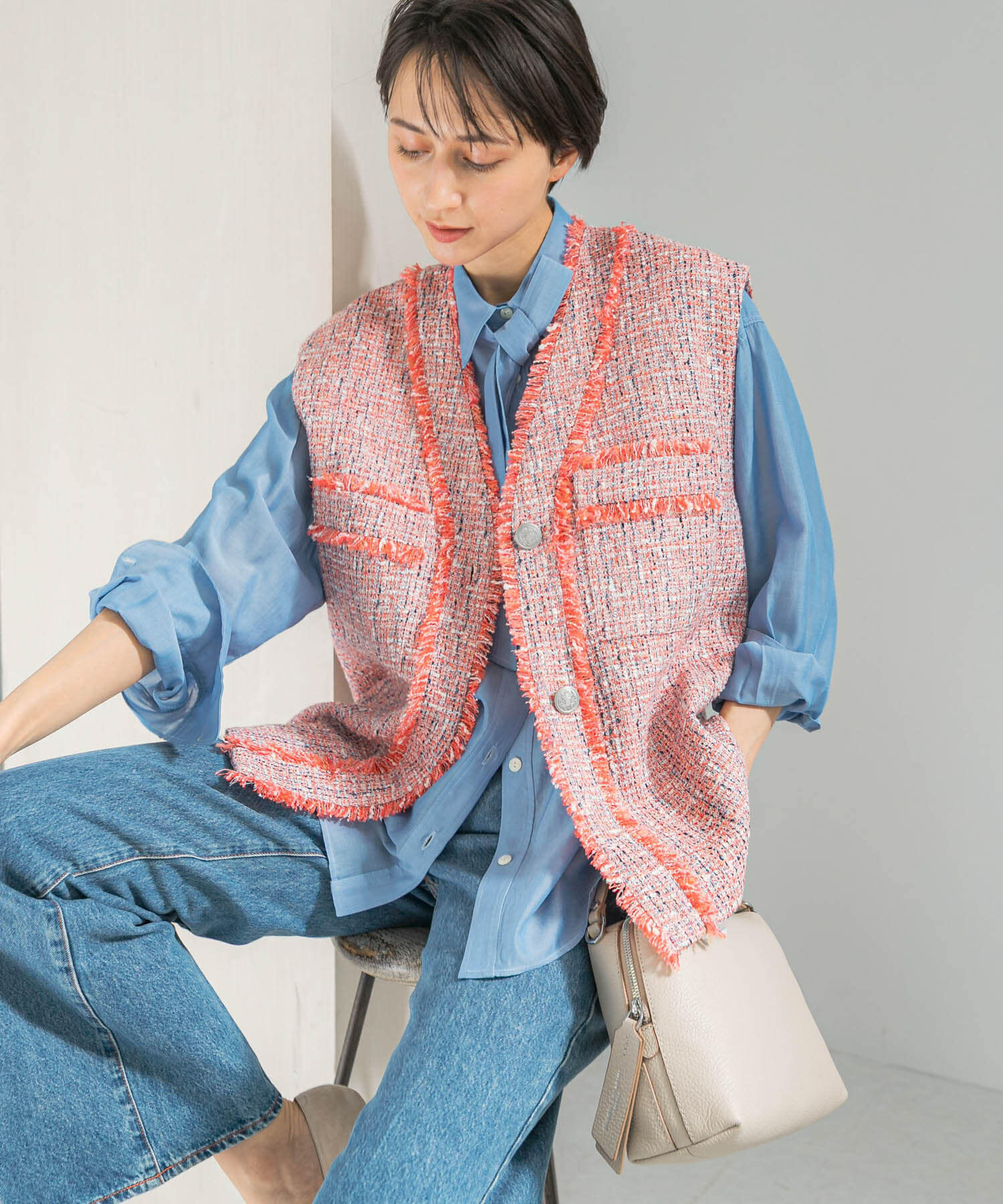 URBAN RESEARCH ROSSO「ツイードオーバージレ」|ベスト・ジレ|