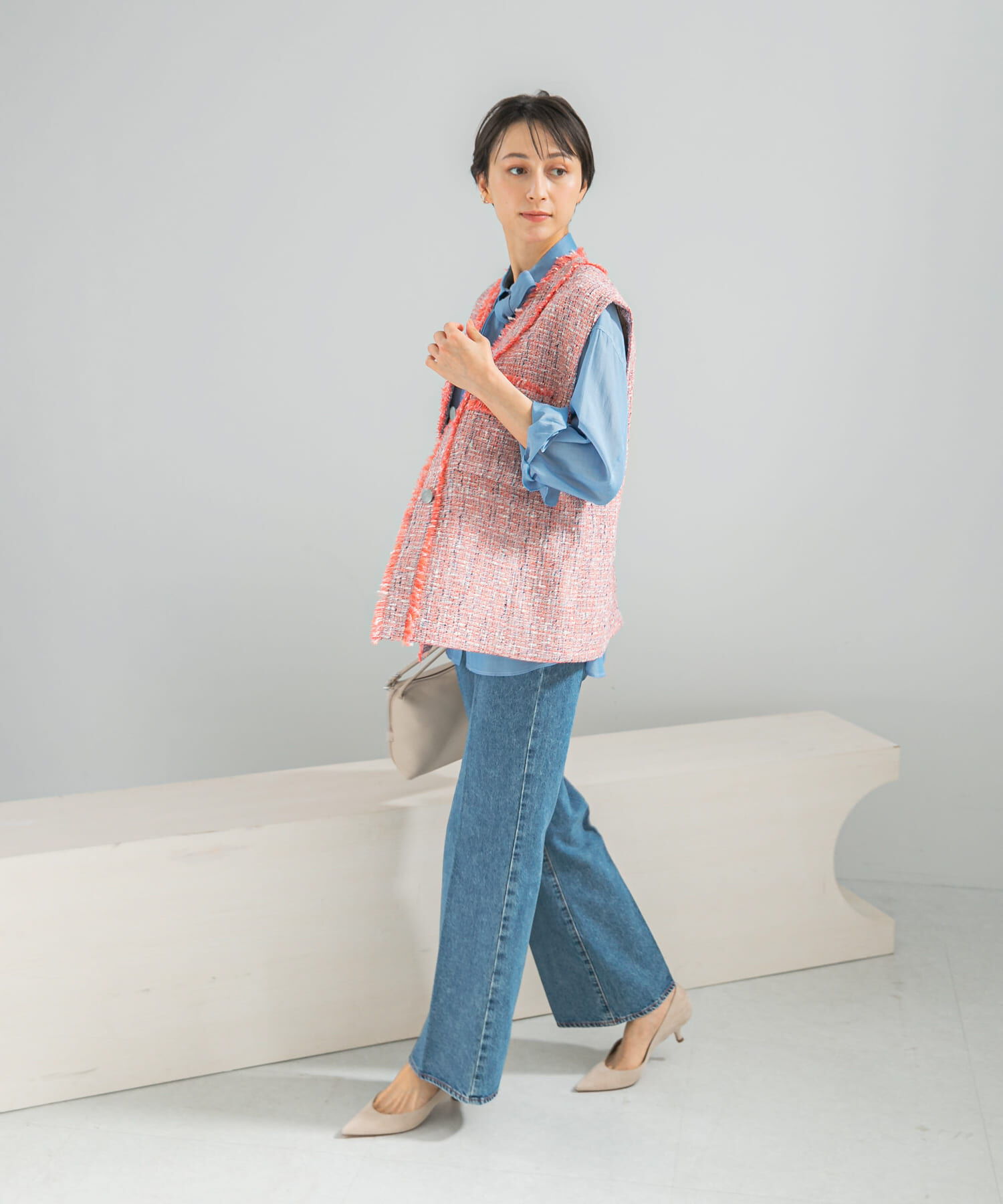 URBAN RESEARCH ROSSO「ツイードオーバージレ」|ベスト・ジレ|