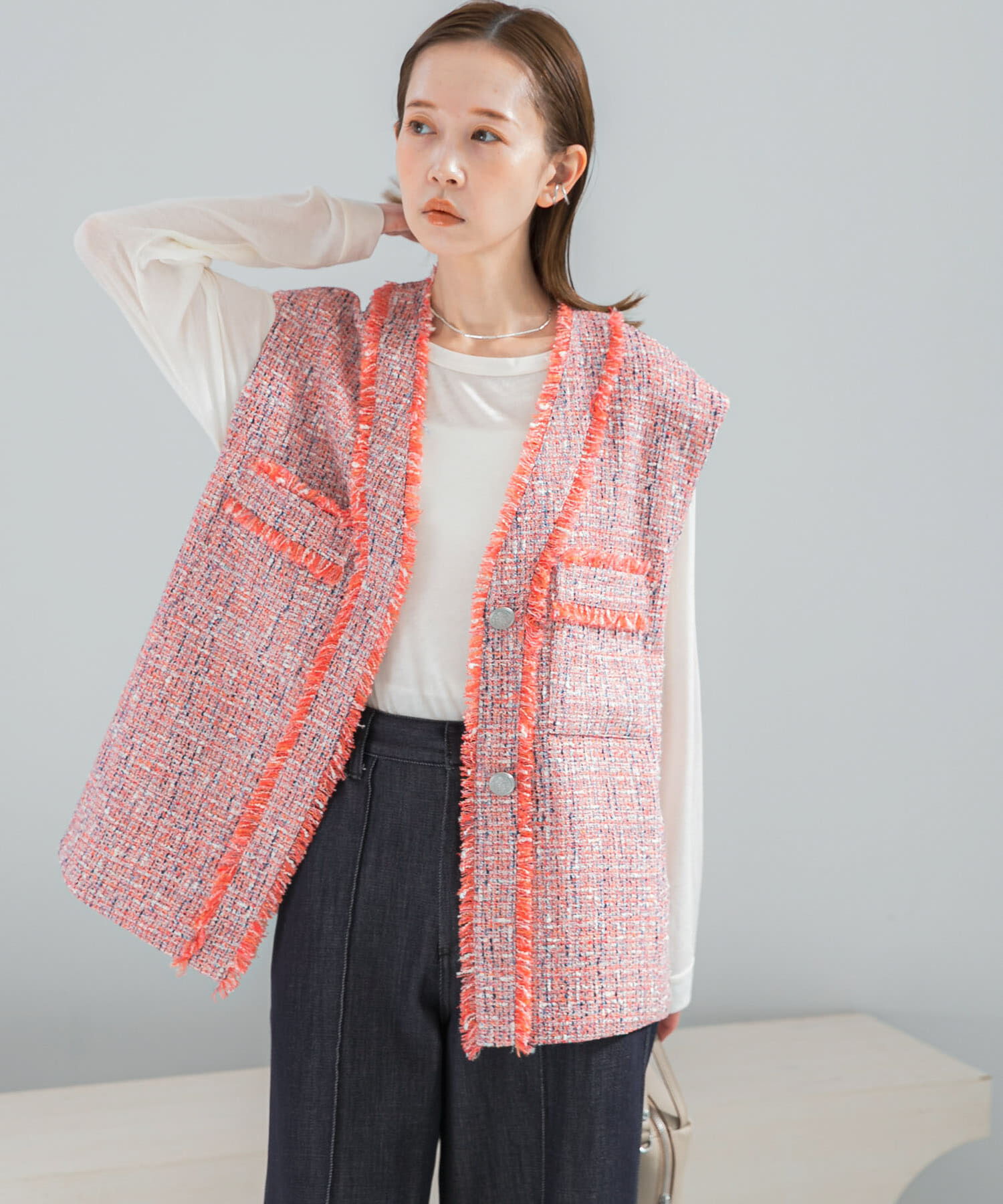 URBAN RESEARCH ROSSO「ツイードオーバージレ」|ベスト・ジレ|