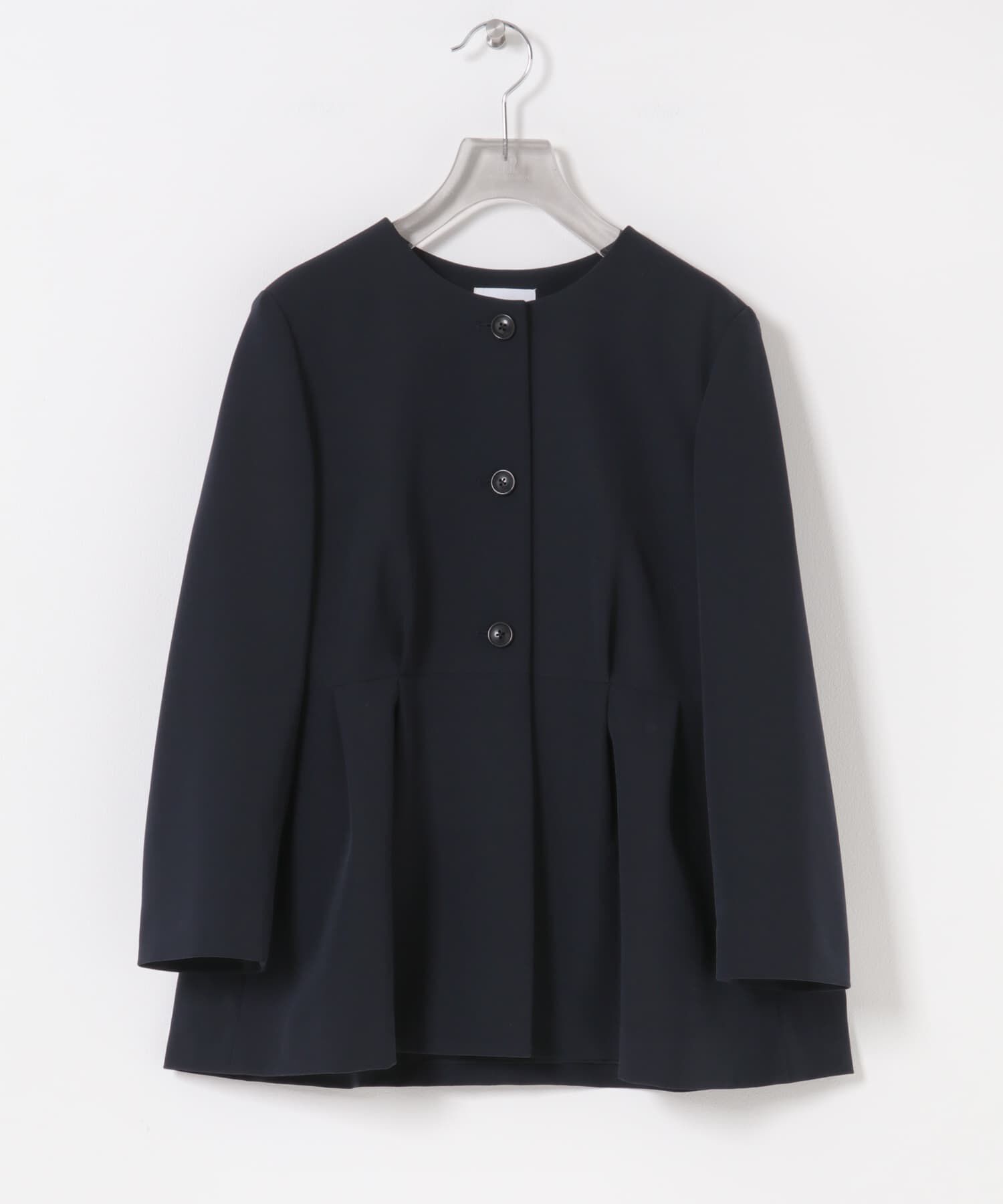URBAN RESEARCH「ノーカラーペプラムジャケット」|ノーカラージャケット|