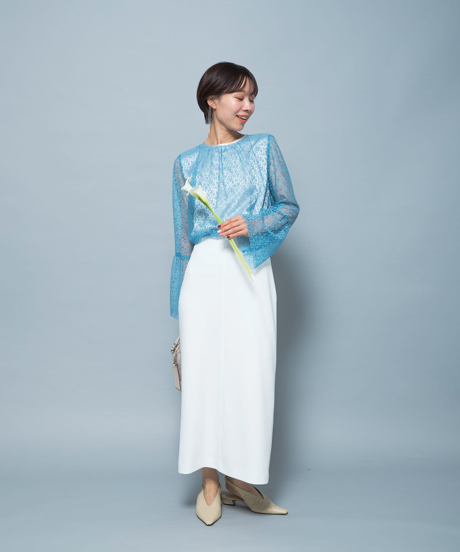 URBAN RESEARCH ROSSO「フレアスリーブレースブラウス」|シャツ・ブラウス|