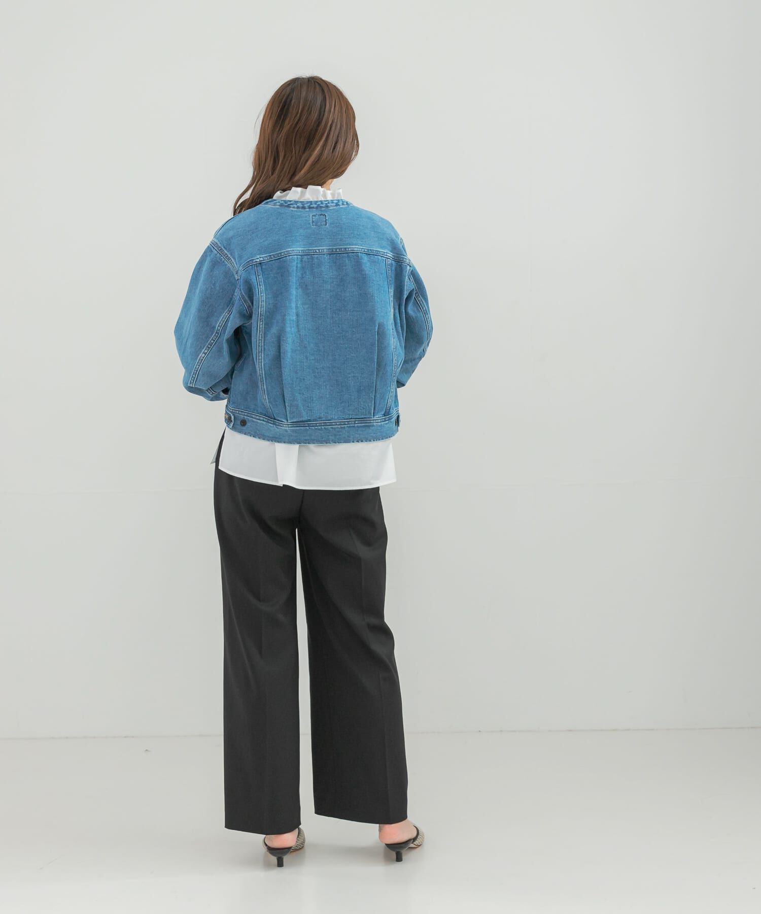 URBAN RESEARCH ROSSO「『別注』Lee101&times;ROSSO　NOCOLLAR SHORT JACKET」|デニムジャケット|