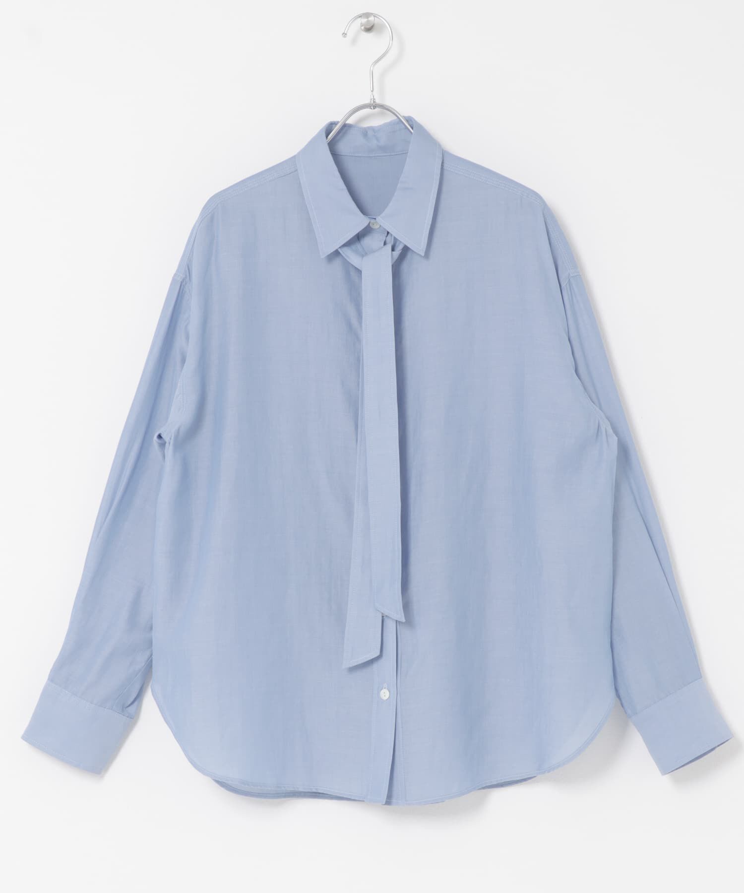 URBAN RESEARCH ROSSO「タイ付デニムライクシアーシャツ」|シャツ・ブラウス|