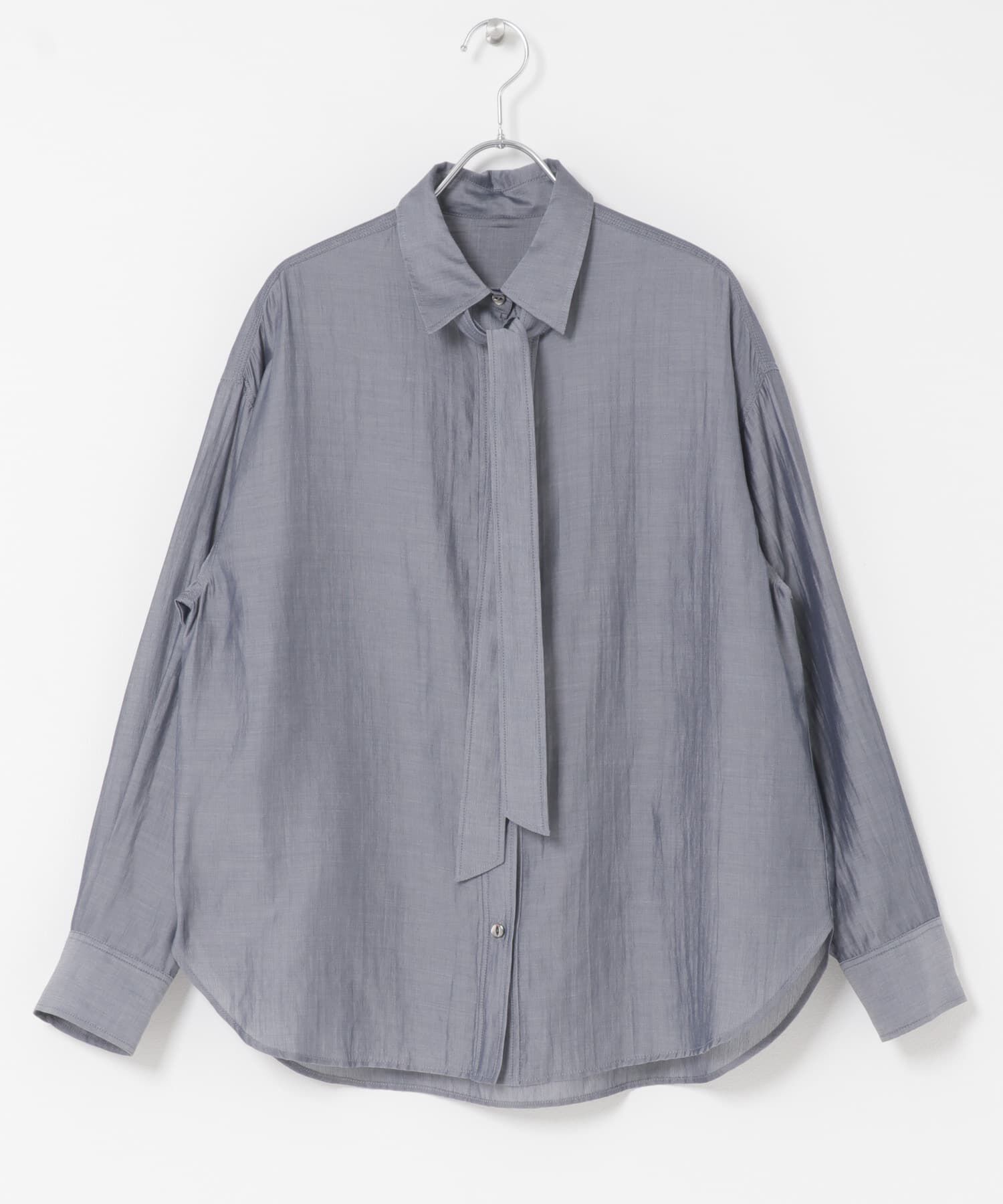 URBAN RESEARCH ROSSO「タイ付デニムライクシアーシャツ」|シャツ・ブラウス|