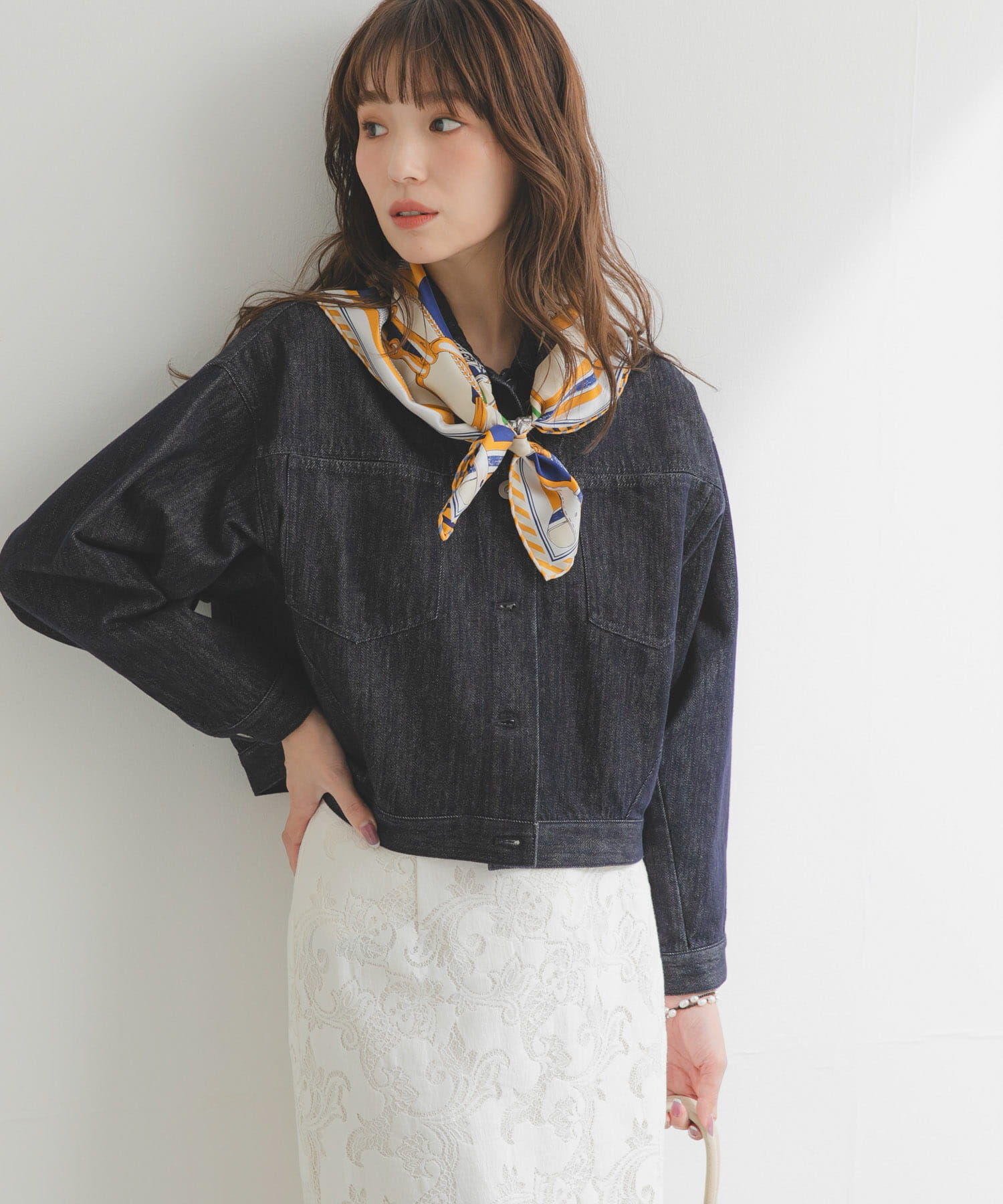 URBAN RESEARCH ROSSO「デニムドルマンジャケット」|デニムジャケット|インディゴブルー