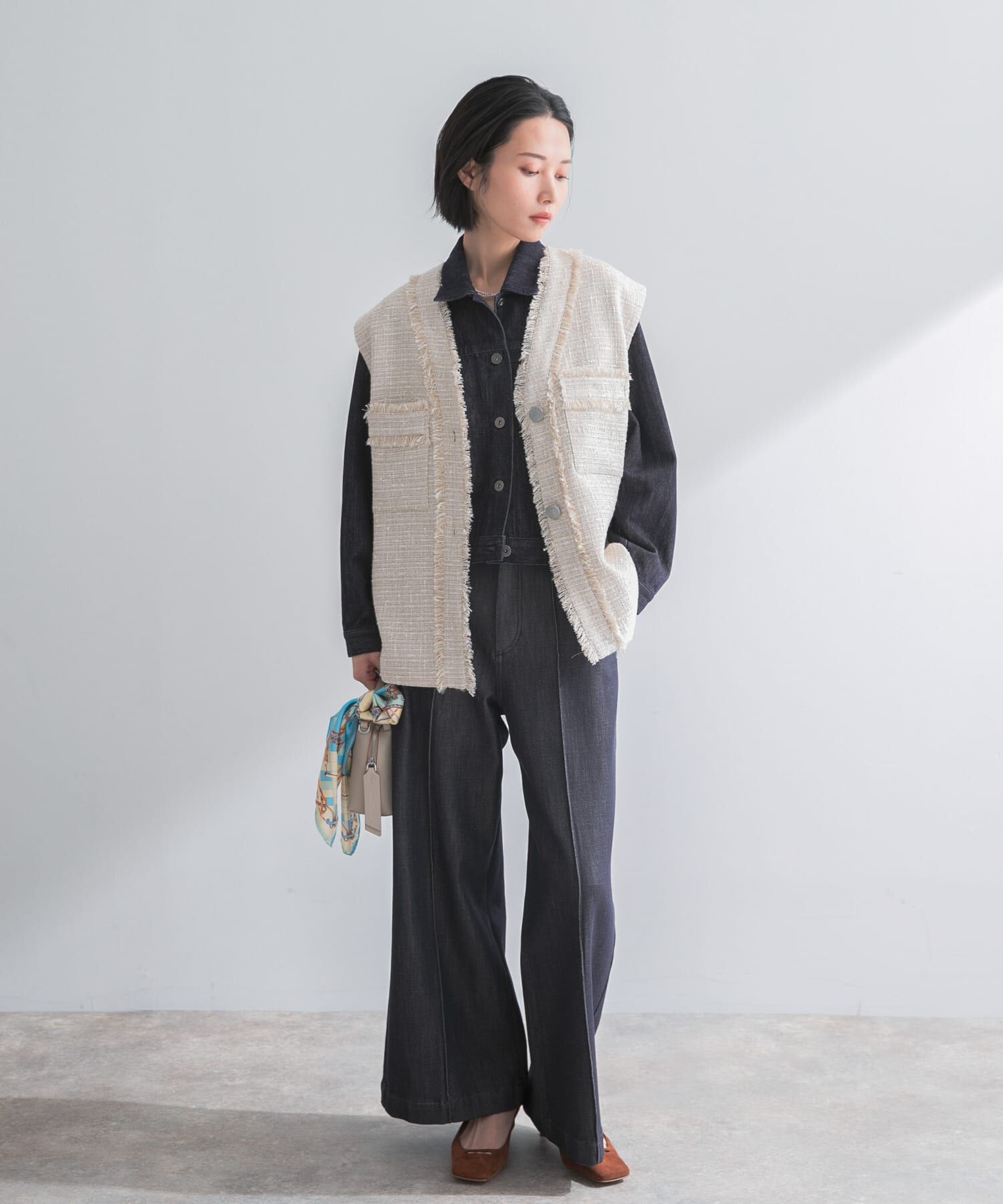 URBAN RESEARCH ROSSO「デニムドルマンジャケット」|デニムジャケット|