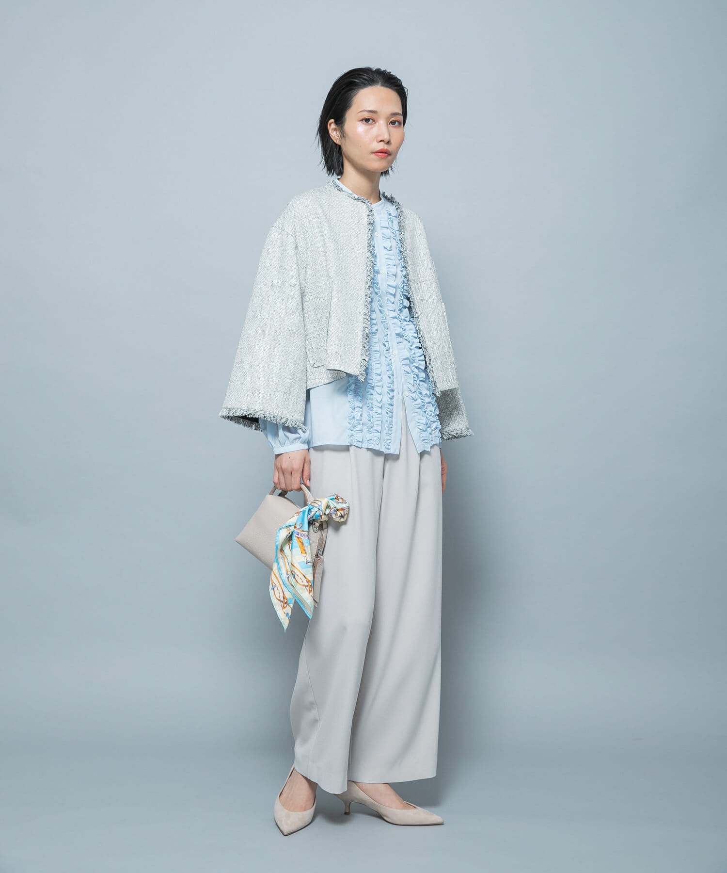 URBAN RESEARCH ROSSO「『WEB限定』フロントフリルデザインブラウス」|シャツ・ブラウス|