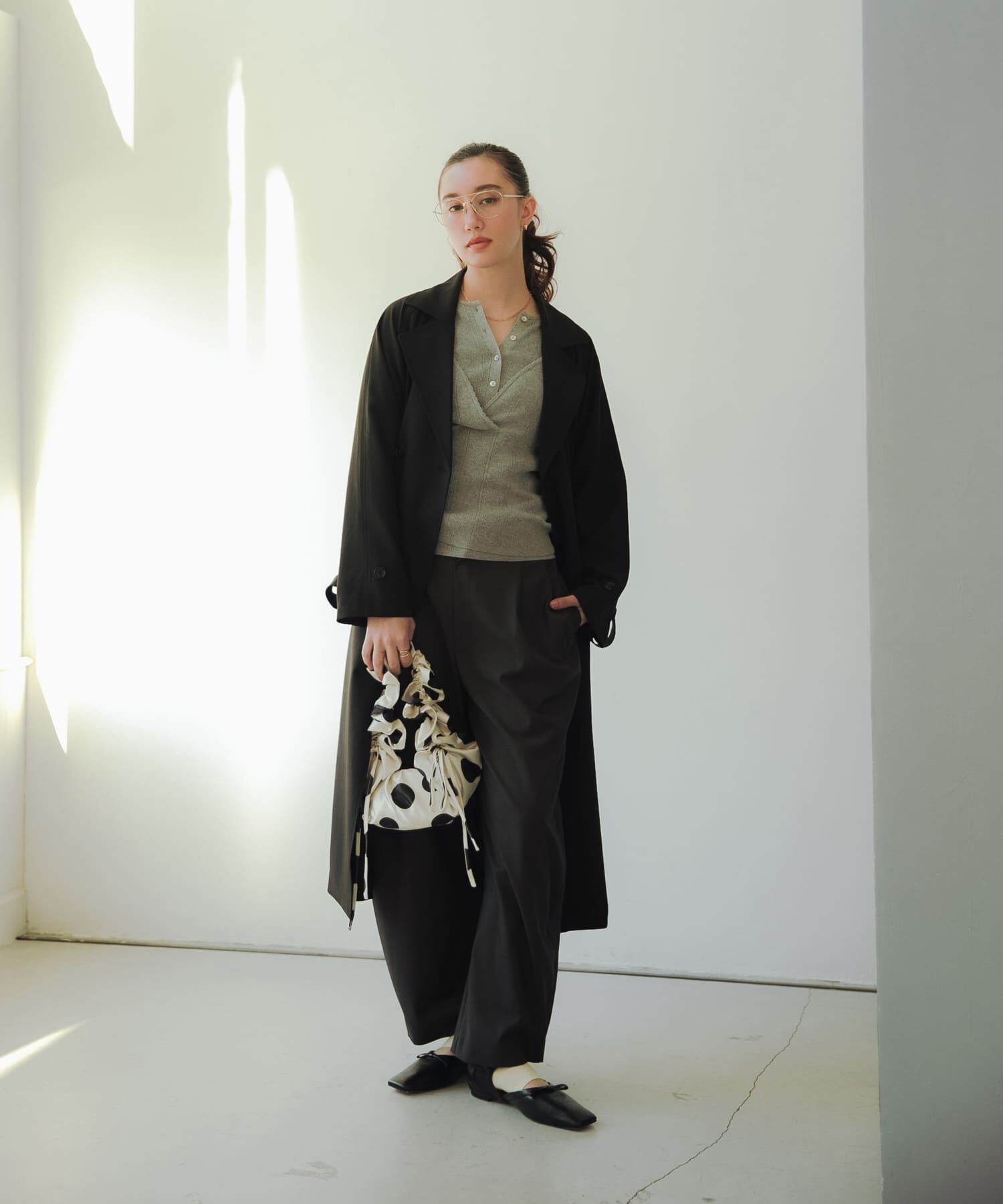 URBAN RESEARCH「パターンメッシュヘンリーネックニット」|ニット・セーター|