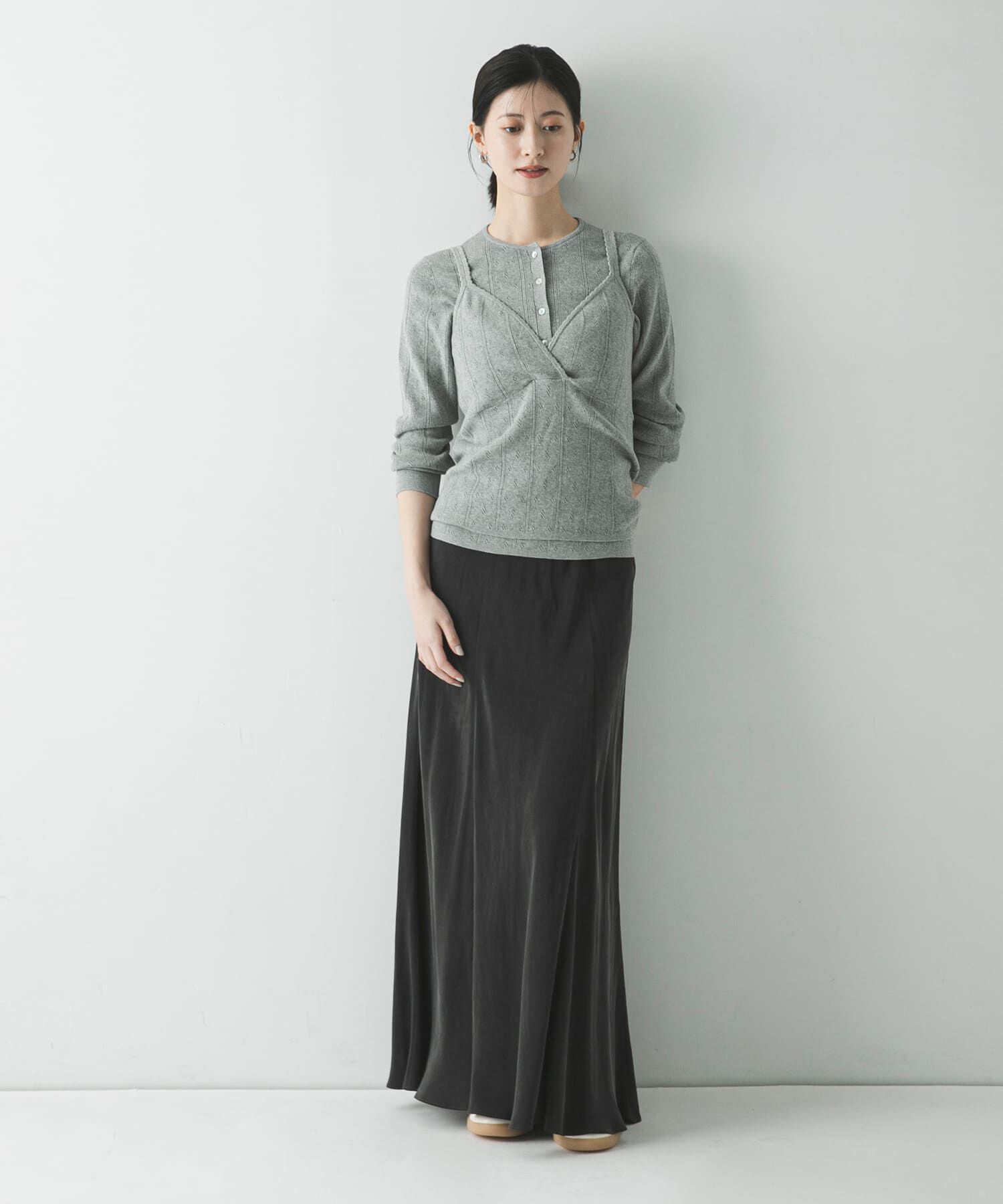 URBAN RESEARCH「パターンメッシュニットキャミソール」|ニット・セーター|