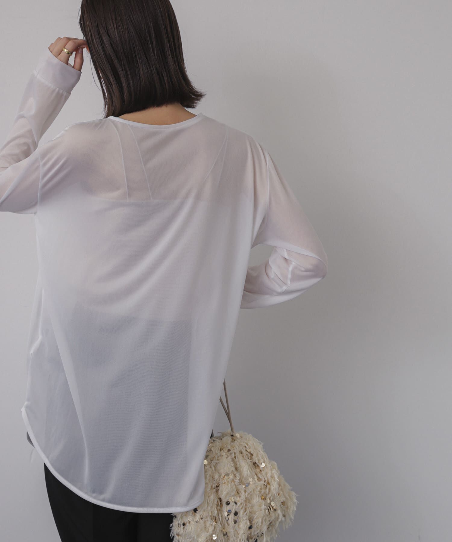 SENSE OF PLACE by URBAN RESEARCH「ラウンドテールシアールーズトップ」|Tシャツ・カットソー|