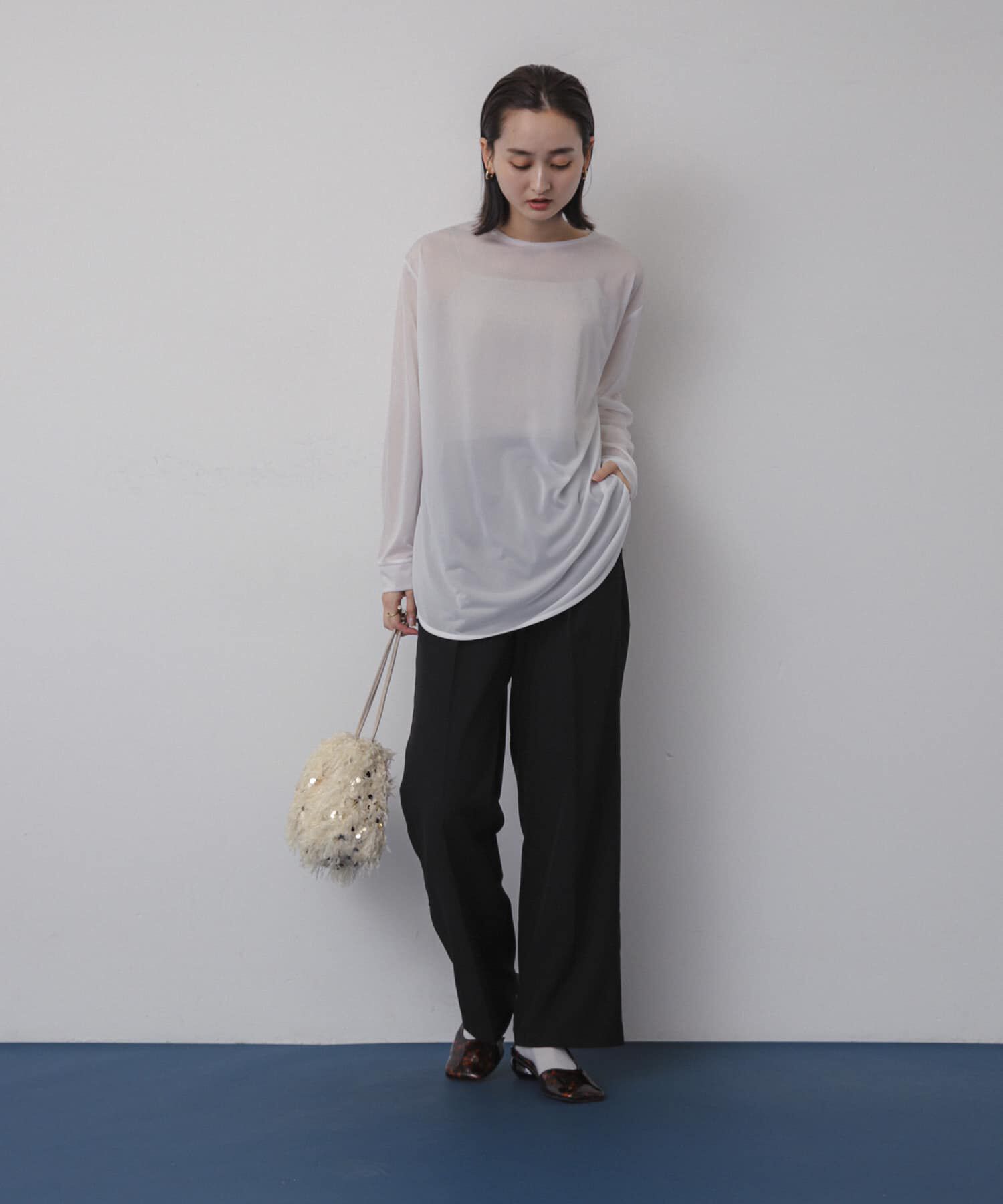 SENSE OF PLACE by URBAN RESEARCH「ラウンドテールシアールーズトップ」|Tシャツ・カットソー|