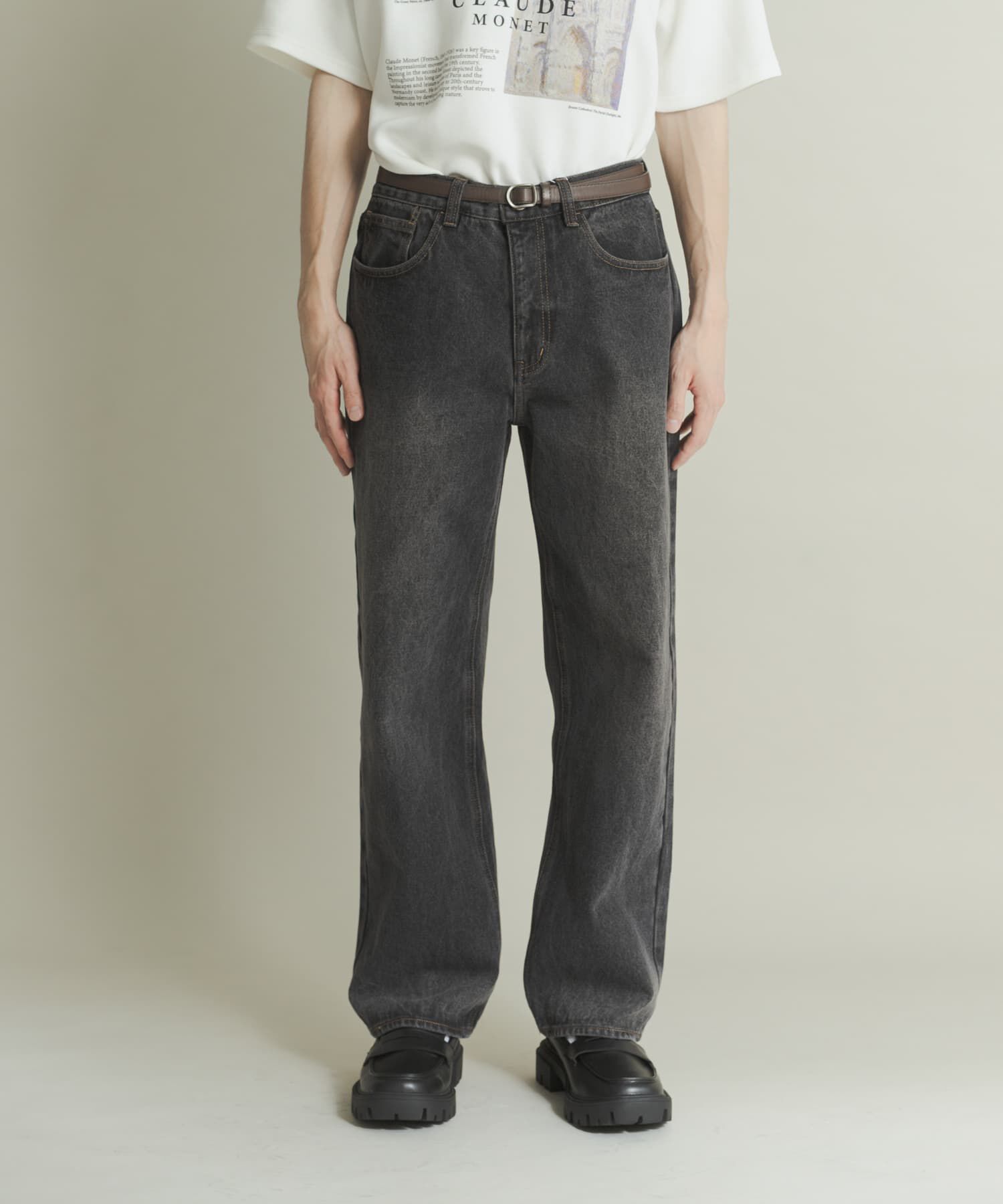 SENSE OF PLACE by URBAN RESEARCH「『WEB限定』ハードウォッシュデニムワイドパンツ」|デニム|