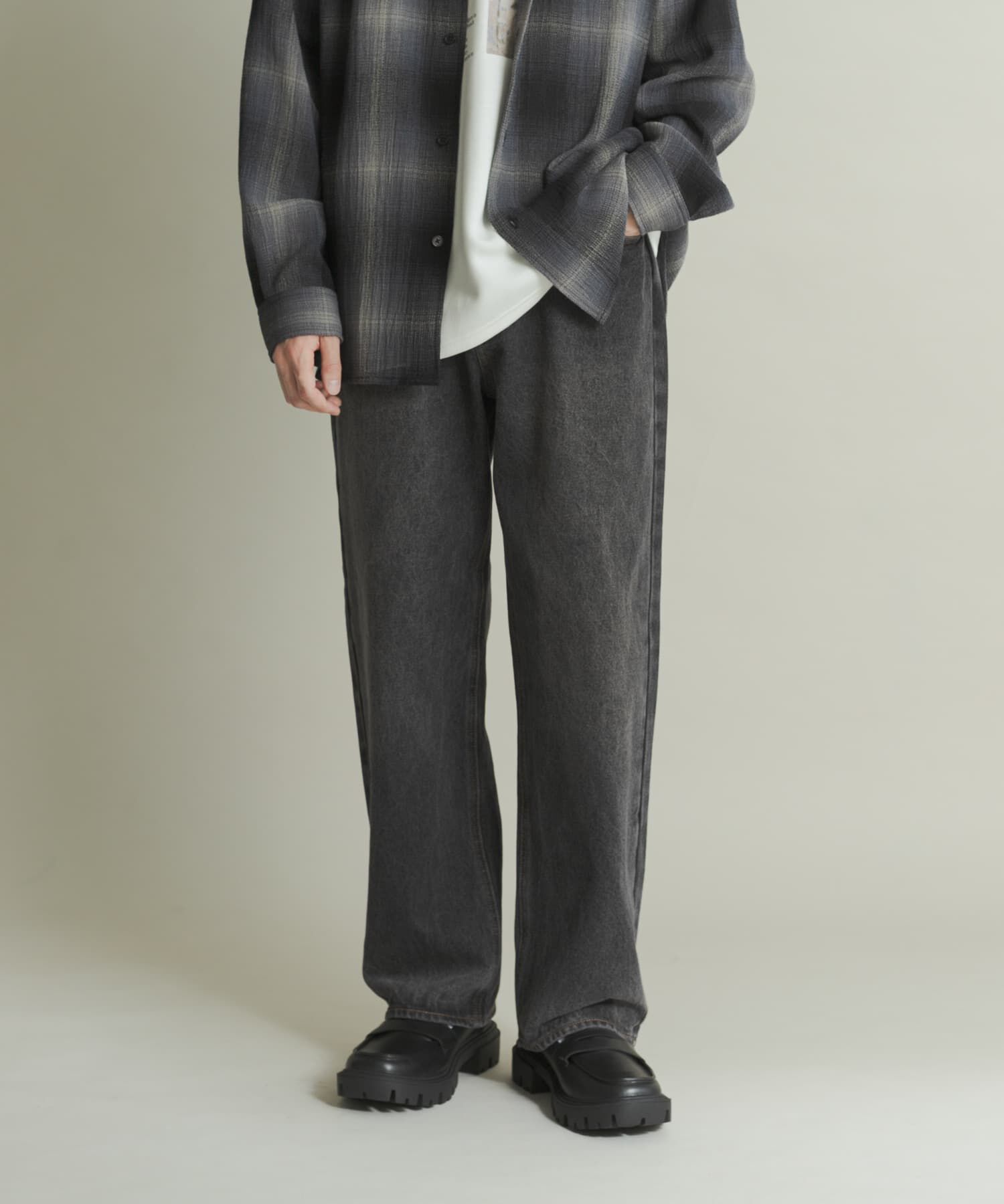 SENSE OF PLACE by URBAN RESEARCH「『WEB限定』ハードウォッシュデニムワイドパンツ」|デニム|