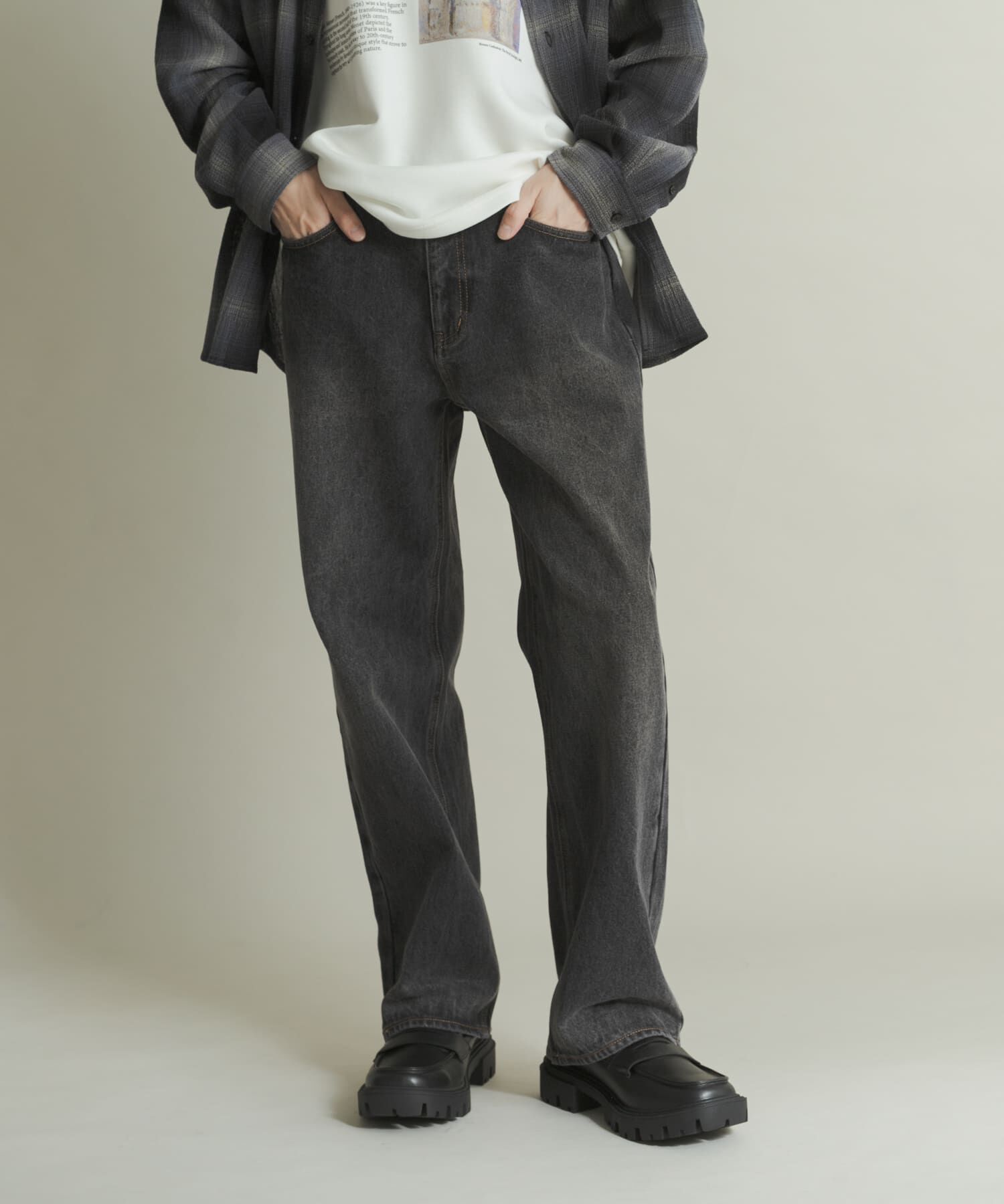 SENSE OF PLACE by URBAN RESEARCH「『WEB限定』ハードウォッシュデニムワイドパンツ」|デニム|