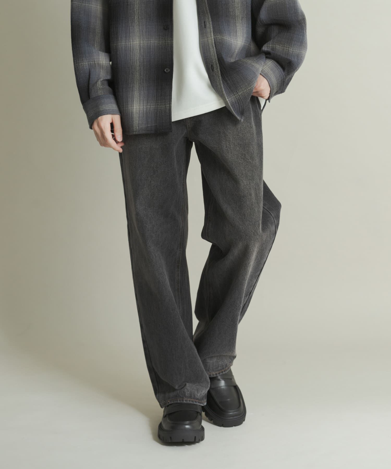 SENSE OF PLACE by URBAN RESEARCH「『WEB限定』ハードウォッシュデニムワイドパンツ」|デニム|