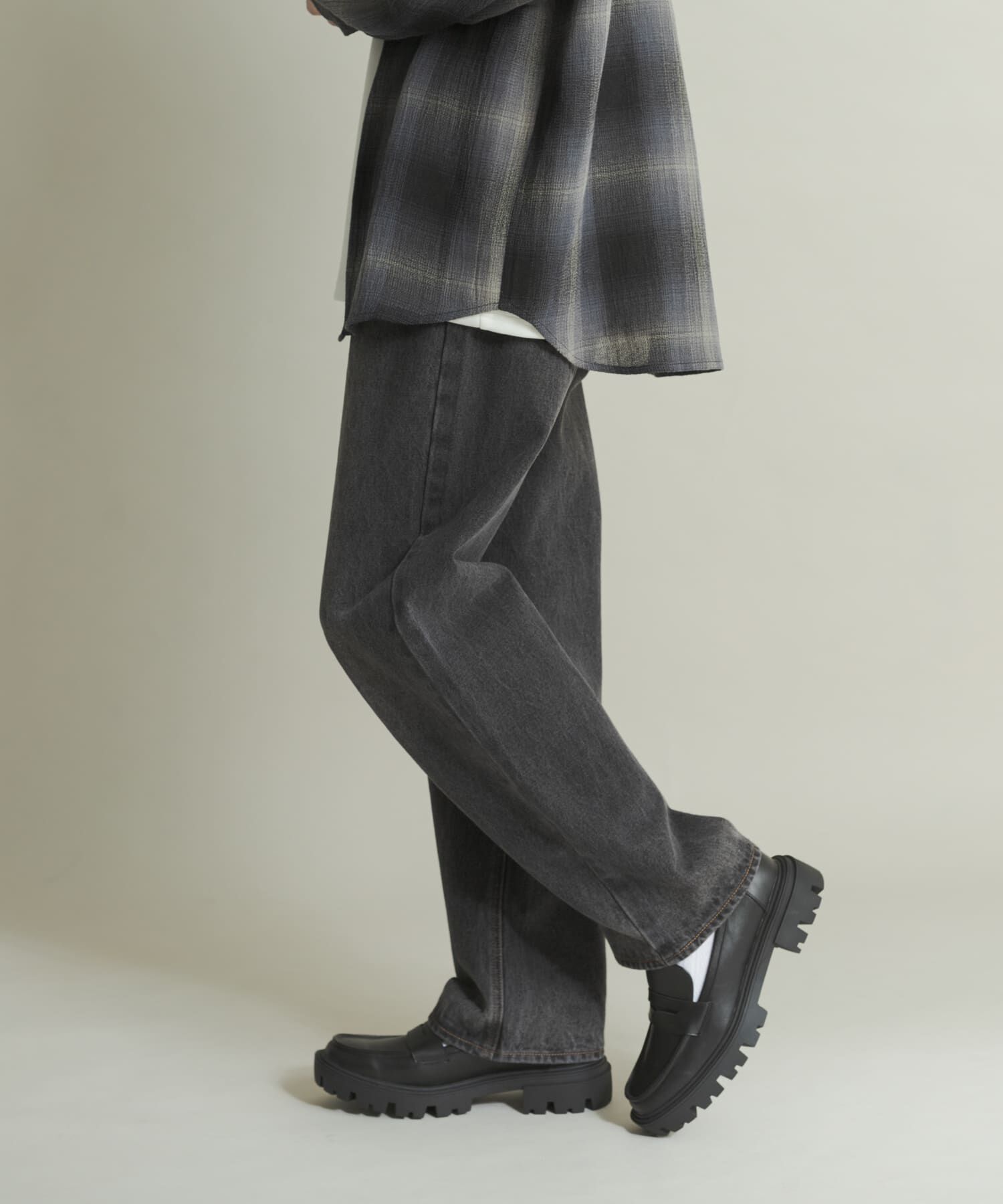 SENSE OF PLACE by URBAN RESEARCH「『WEB限定』ハードウォッシュデニムワイドパンツ」|デニム|